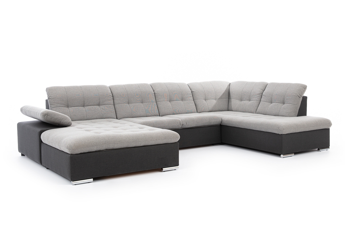 Rohová sedacia súprava Palermo U - látka Inari 91 + 95, ľavá Rohová sedacia súprava u z szarym siedziskiem 