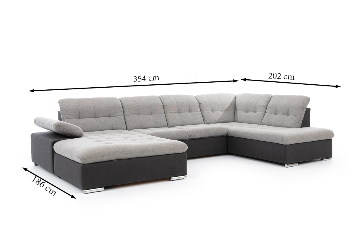 Rohová sedacia súprava Palermo U - látka Inari 91 + 95, ľavá Rohová sedacia súprava Palermo U - Rozmery