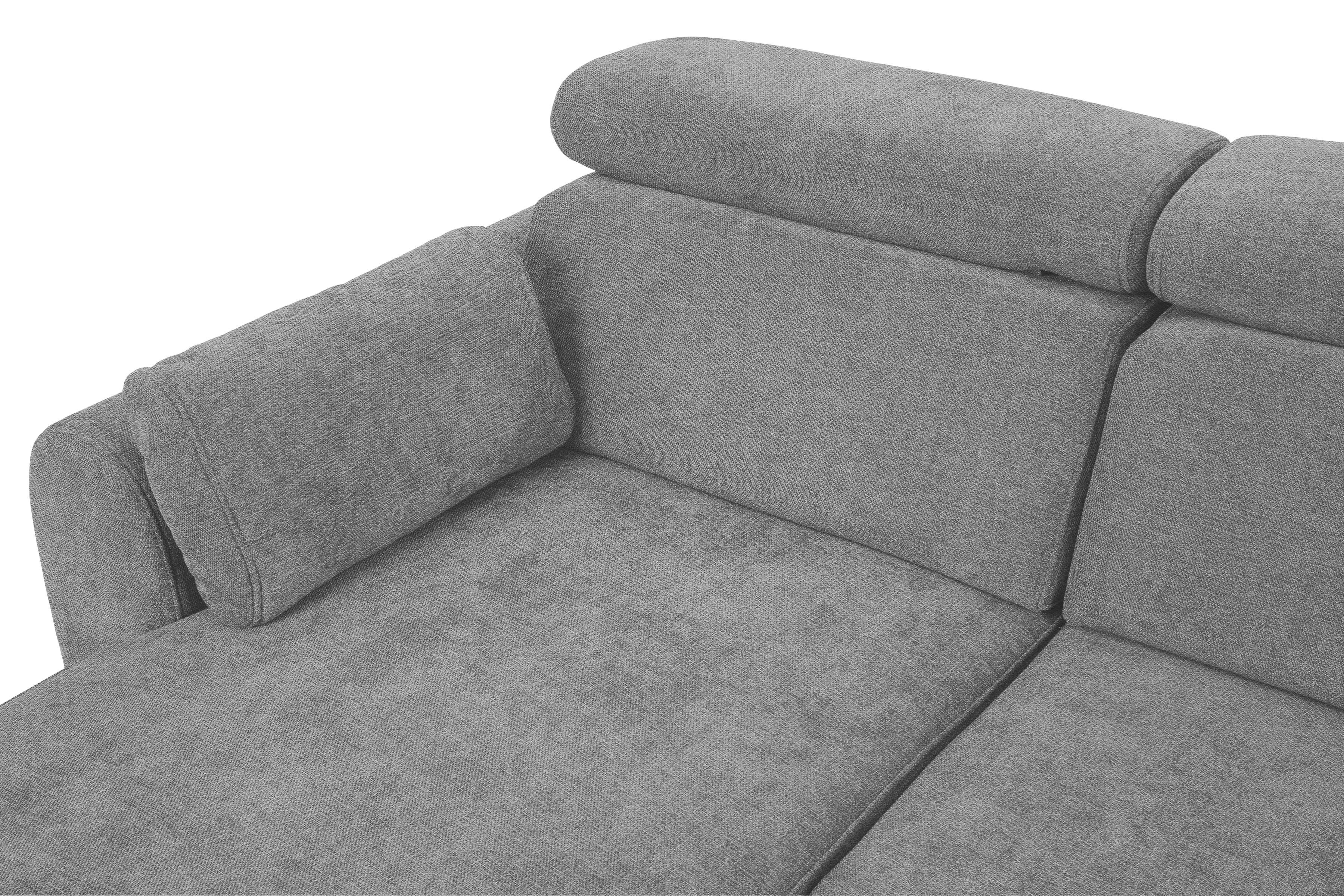 Rohová sedacia súprava Porto ľavá s funkciou spania - sivý šenil Retro Bliss 90 / čierne nožičky Rohová sedacia súprava s funkciou spania Porto Ľavá strana - šedý / šenil / Retro Bliss 90 / čierny nozki