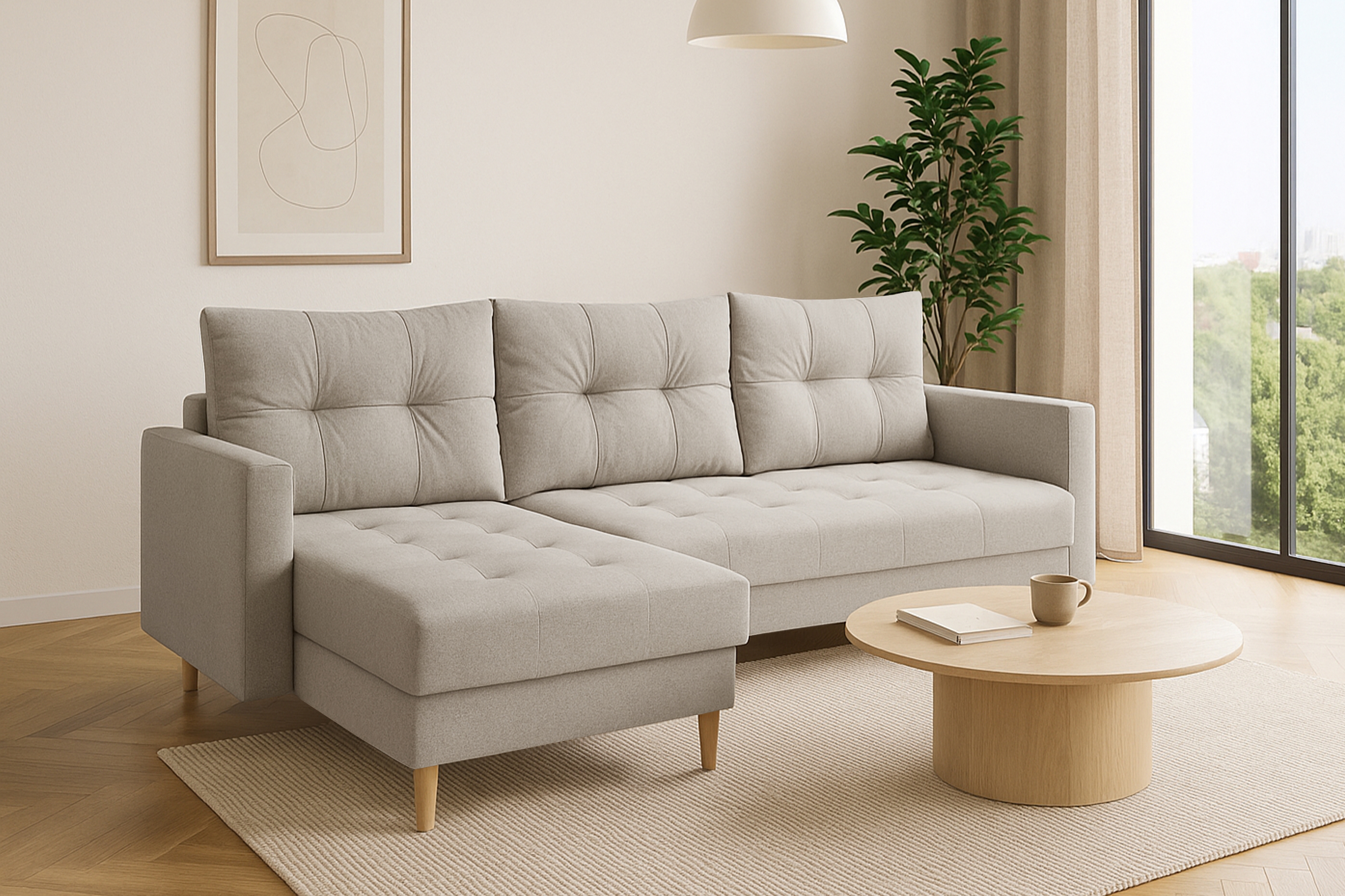 Rozkladacia rohová sedacia súprava Romano L Rohová sedacia súprava s funkciou spánku Romano L