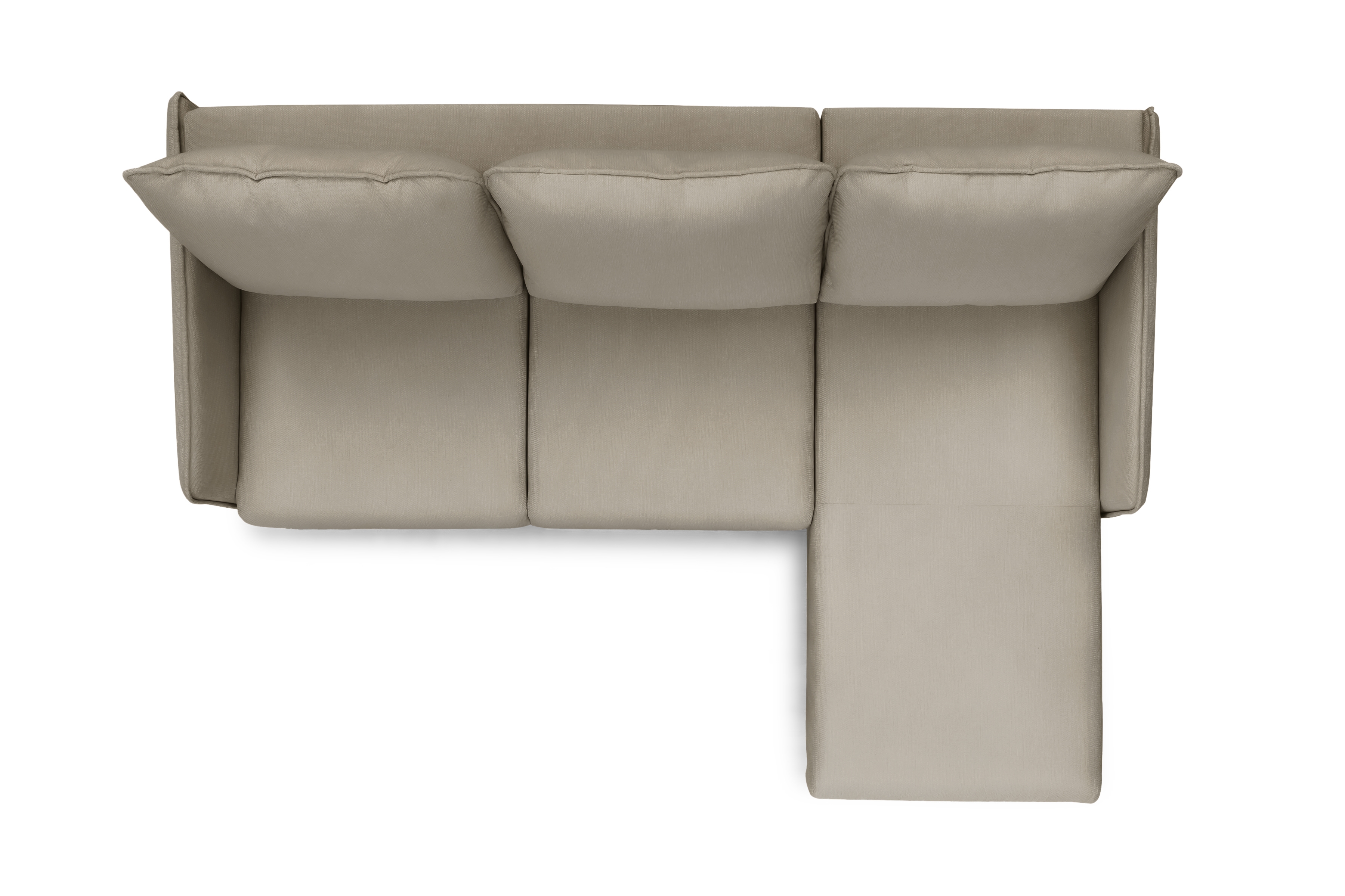 Rozkladacia rohová sedačka Taila Mini pravá - béžový zamat Velluto 3 / čierne nožičky Rohová sedacia súprava s funkciou spania Taila Mini pravá strana - béžový zamat Velutto 3, čierny nožičky