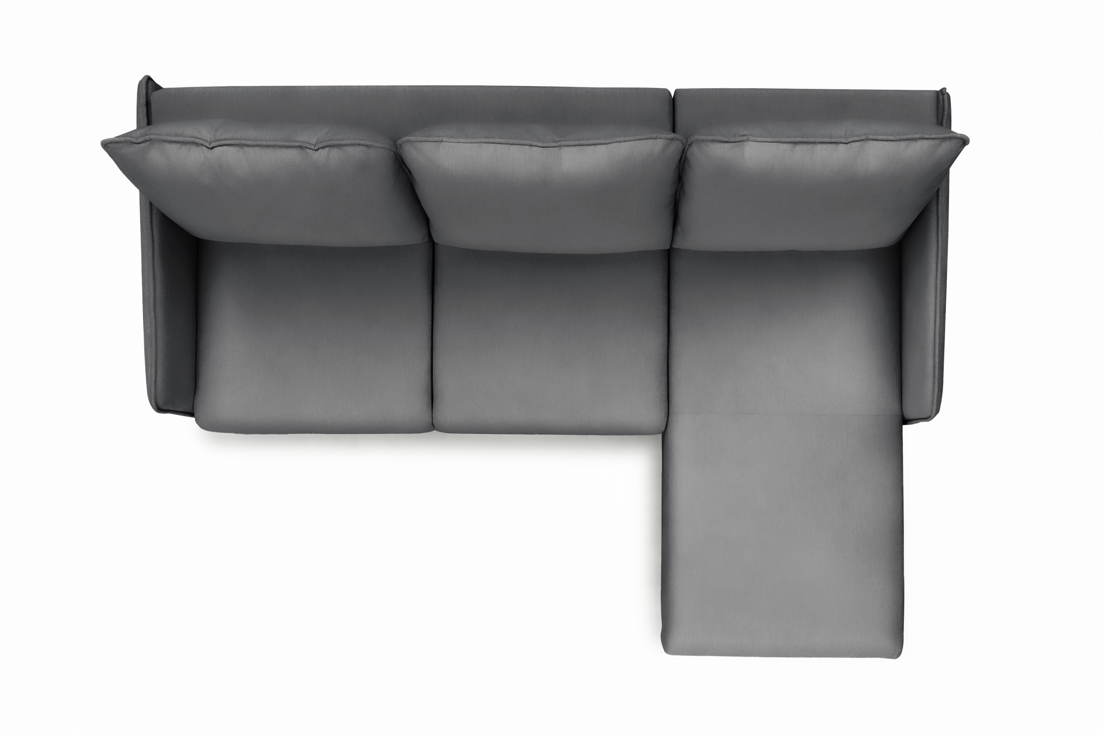 Rozkladacia rohová sedačka Taila Mini pravá - šedý zamat Velluto 18 / čierne nožičky Rohová sedacia súprava s funkciou spánku Taila Mini pravá strana - šedý velúr Velluto 18 / čierny nožičky