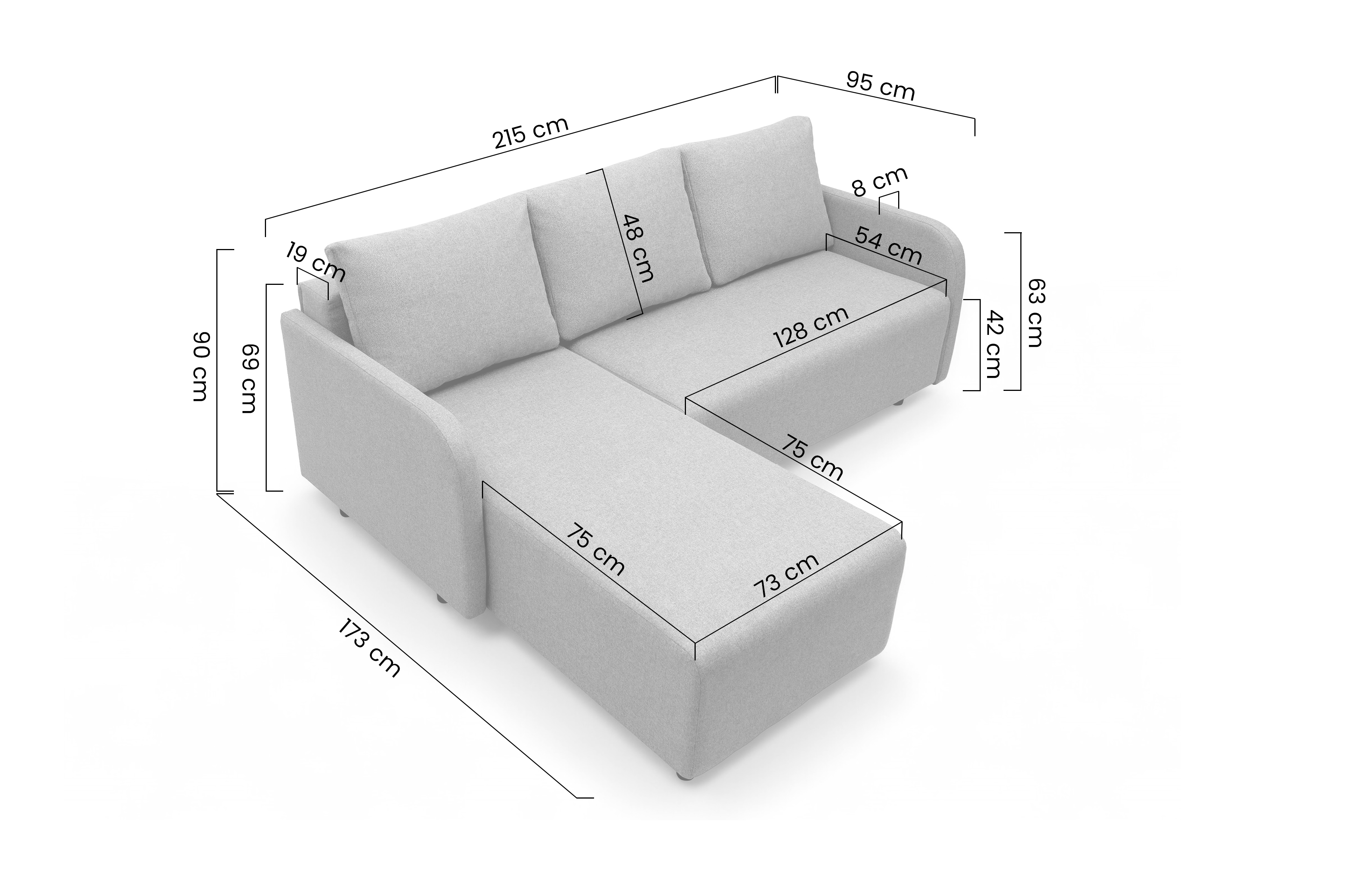 Rozkládací rohová sedací souprava Tula Rohová sedací souprava rozkládací Ula