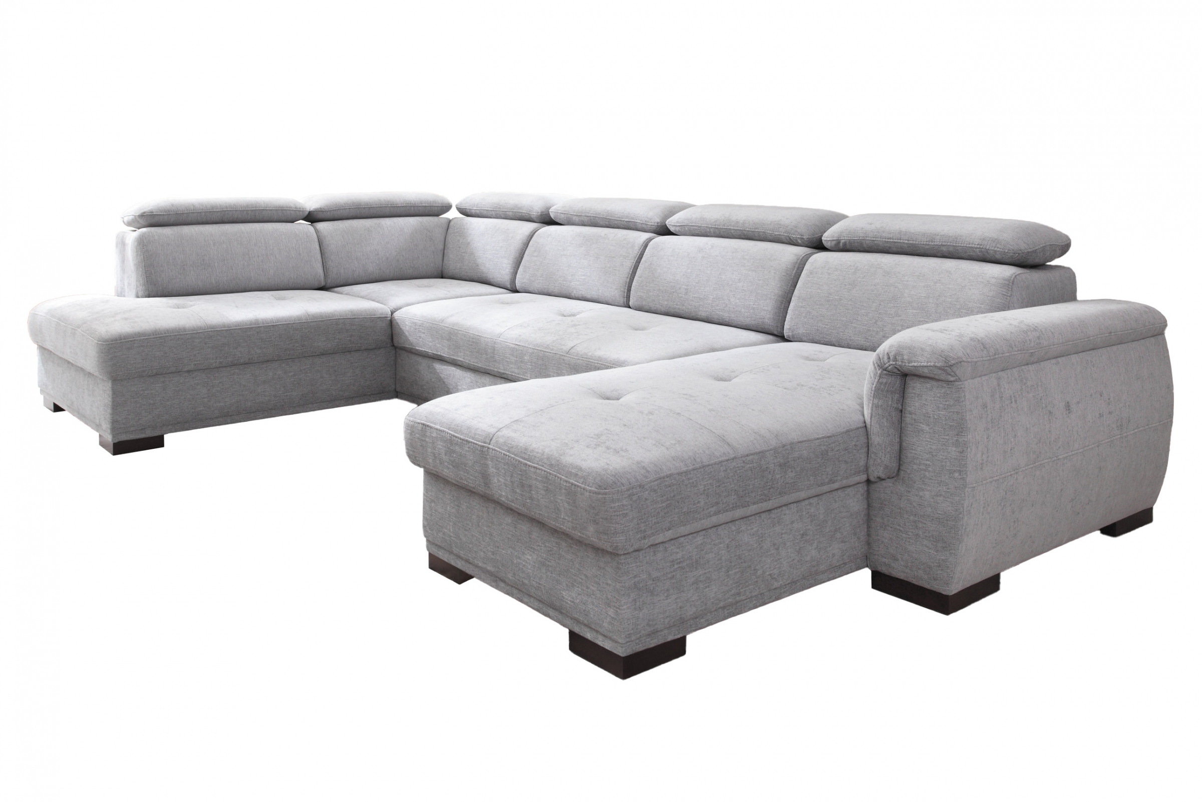 Rohová rozkladacia sedacia súprava Umbria I - sivá látka Rohová sedacia súprava s funkciou spania Umbria I