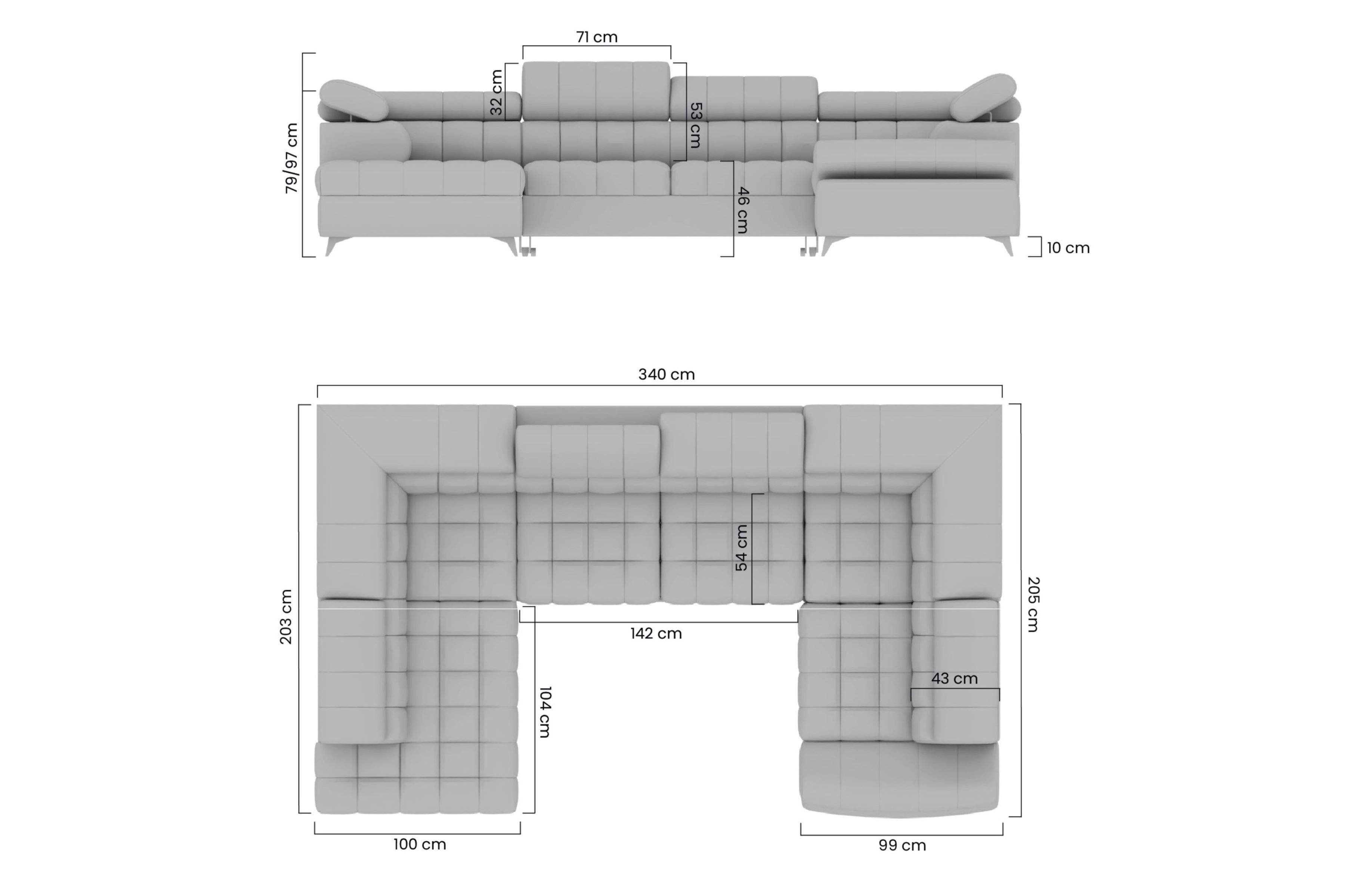 Rohová sedacia súprava Valoris U rozkladacia Rohová sedacia súprava s funkciou spánku Valoris U 