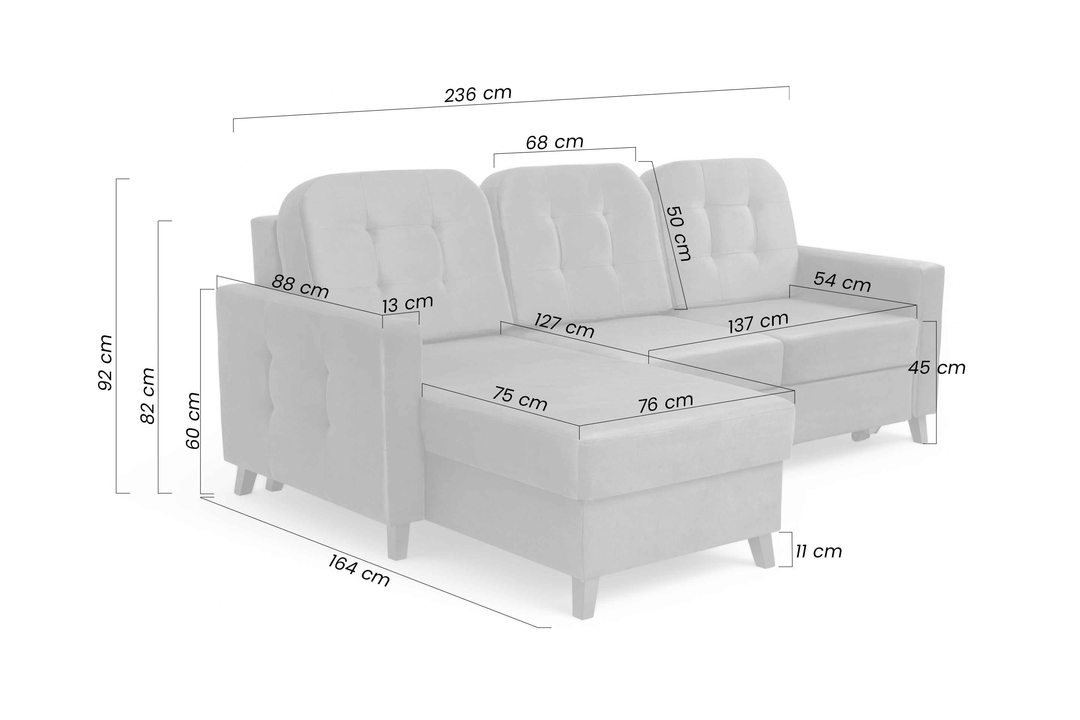 Rozkládací rohová sedací souprava Vanisa Mini Rohová sedací souprava rozkládací Vanisa Mini