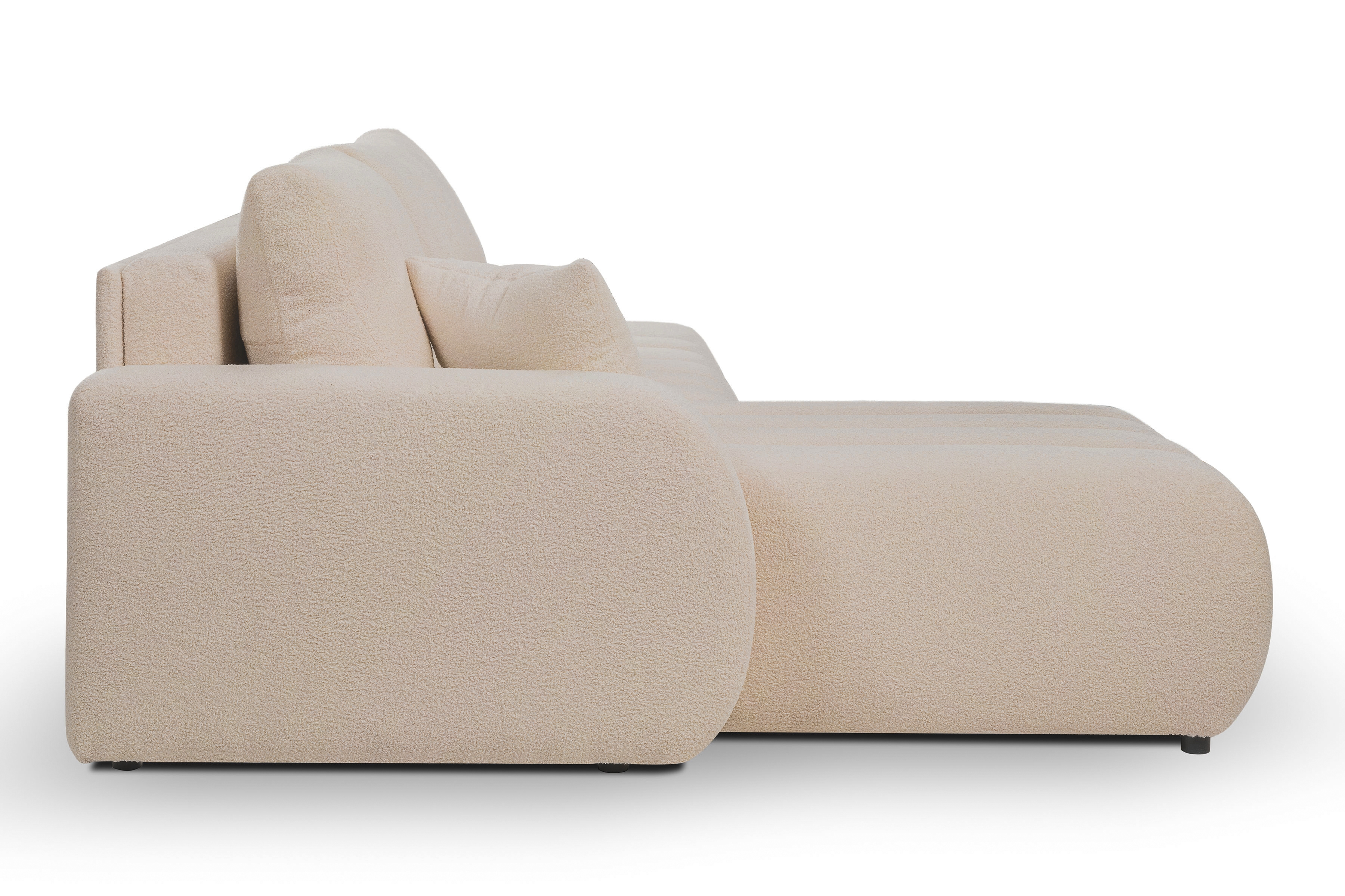 Rozkládací rohová sedací souprava Zelio levá - béžová Lambi 5 Rohová sedací souprava rozkládací Zelio levá - kramowa boucle Lambi 5