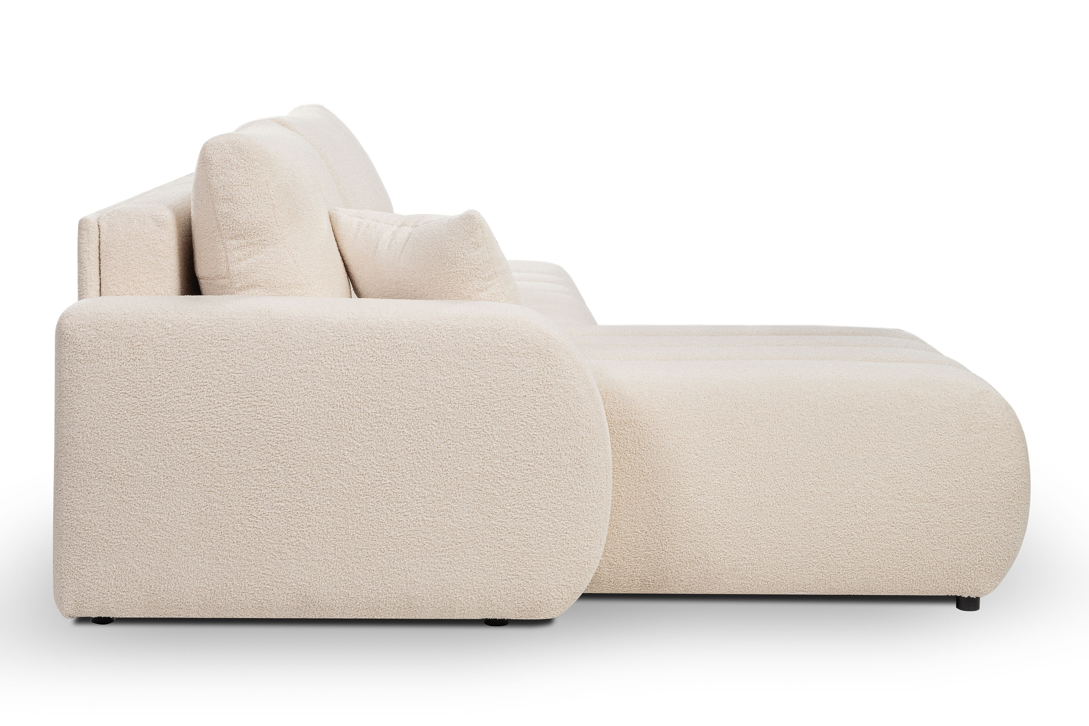 Rozkládací rohová sedací souprava Zelio levá - béžová Lambi 8 Rohová sedací souprava rozkládací Zelio levá - kremowa boucle Lambi 8