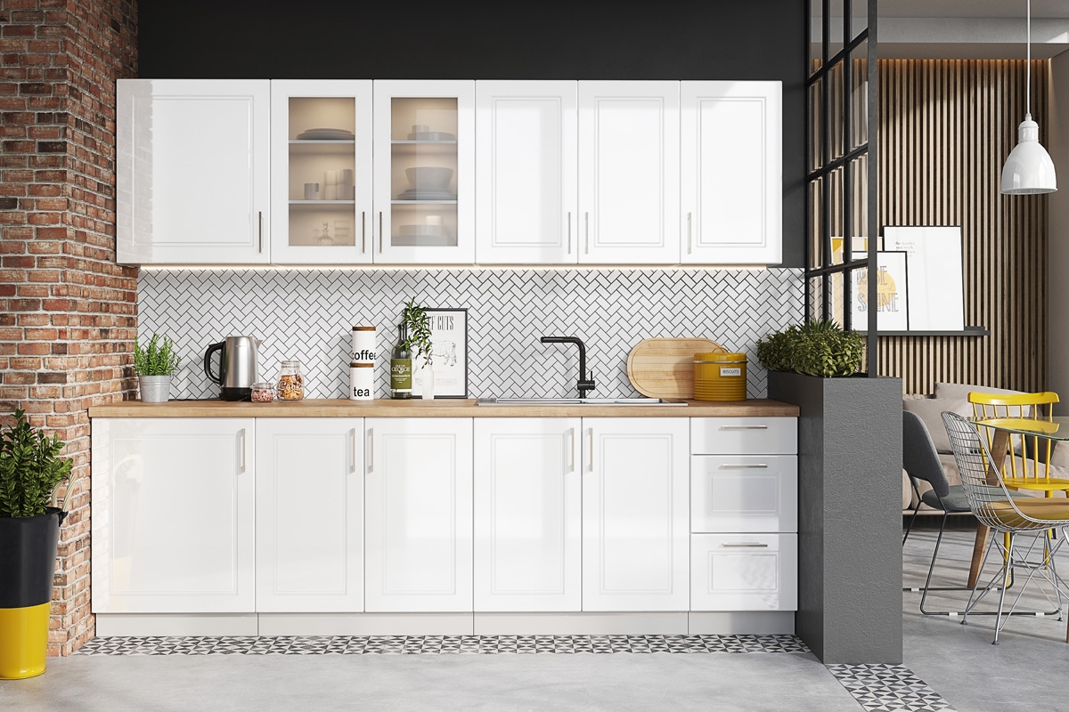 Natalia biely lesk D80 ZL - dolná skrinka drezová skrinka Kuchyňa Natalia biely lesk