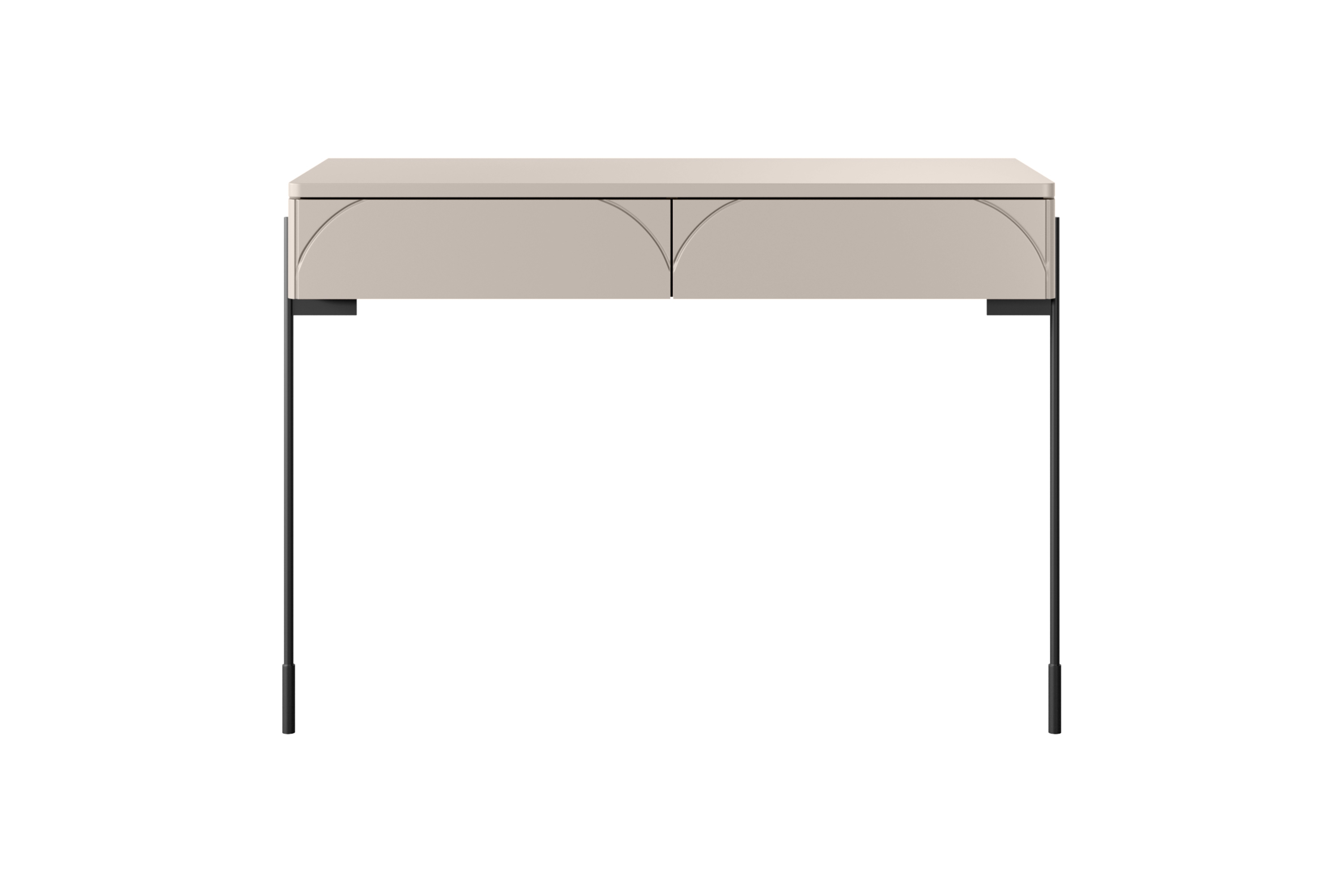 Toaletní stolek Sonatia 100 cm se dvěma zásuvkami - kašmír moderní konzole/Toaletní stolek z dwoma zásuvkami Sonatia 100 cm - kašmír