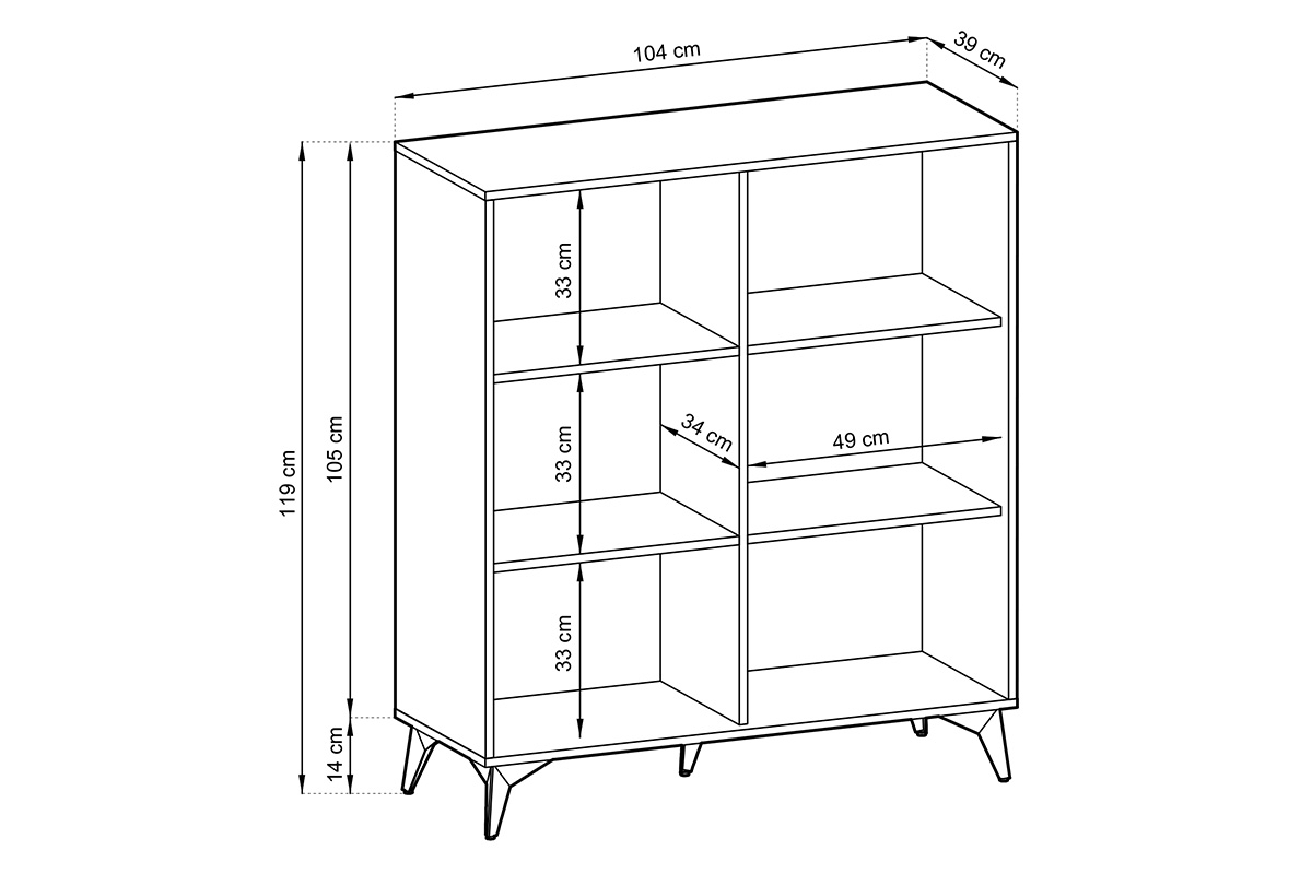 Obývací stěna Sewana - dub evoke / černá moderní Obývací stěna Sewana - Dub evoke / Černý