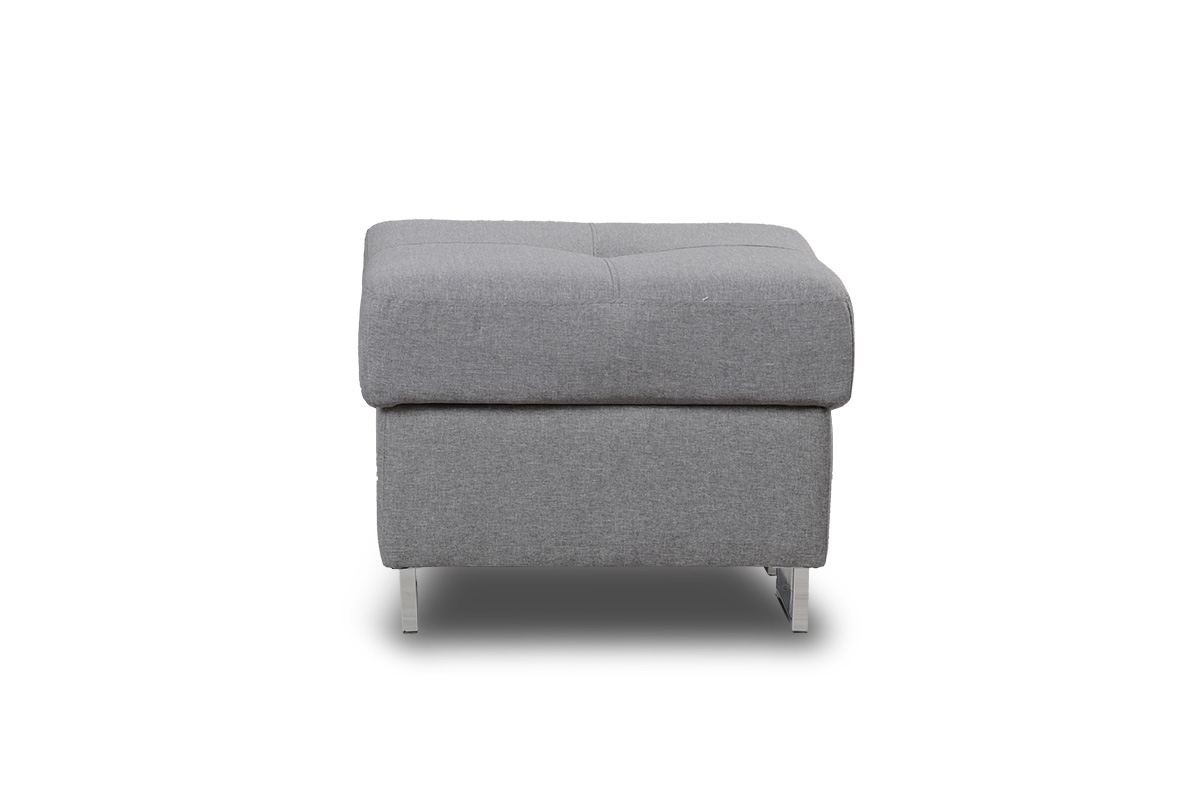 Moderná taburetka Annabelle Mini - chrómové nožičky šedá Taburet z nozkami