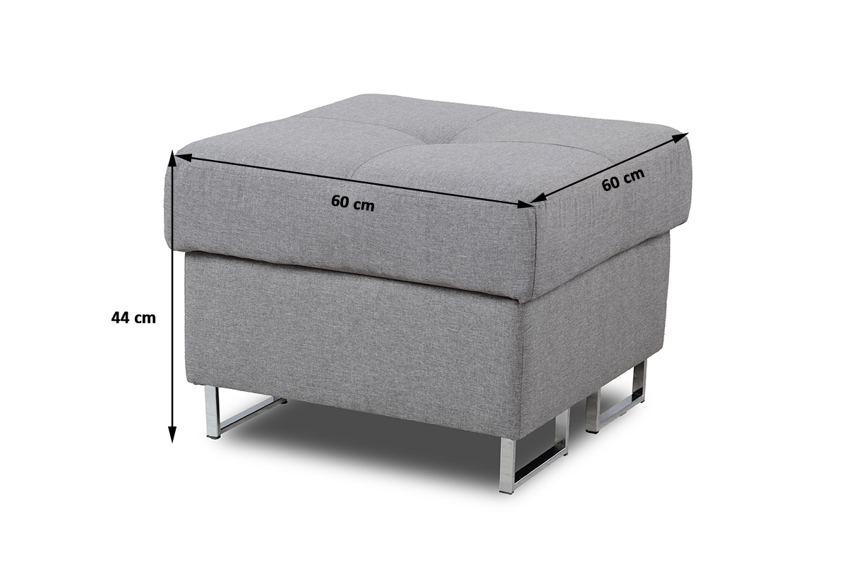 Moderná taburetka Annabelle Mini - chrómové nožičky Moderný taburet Annabelle Mini - rozmery