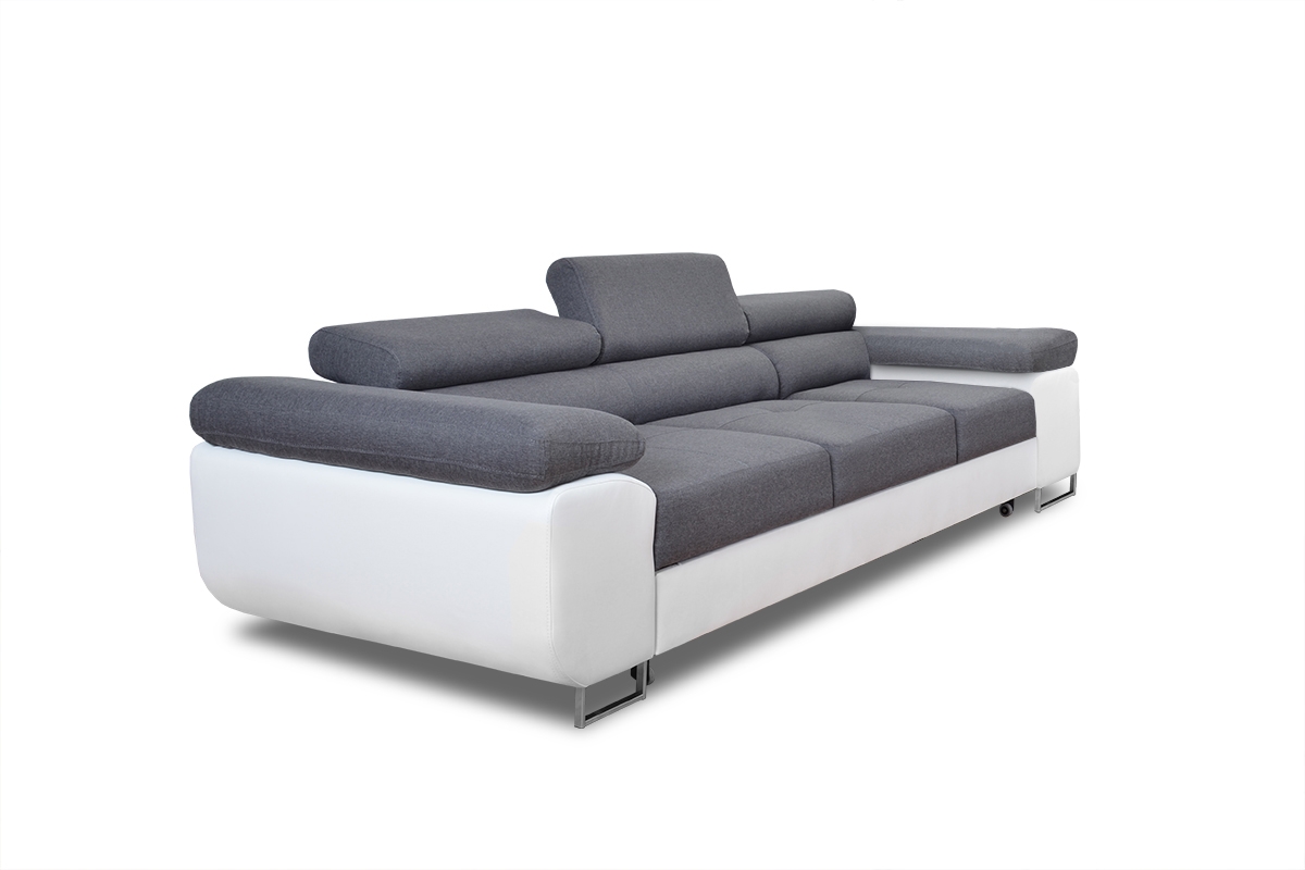 Rozkladacia trojpohovka Annabelle - chrómové nožičky Pohovka s nastaviteľnými opierkami