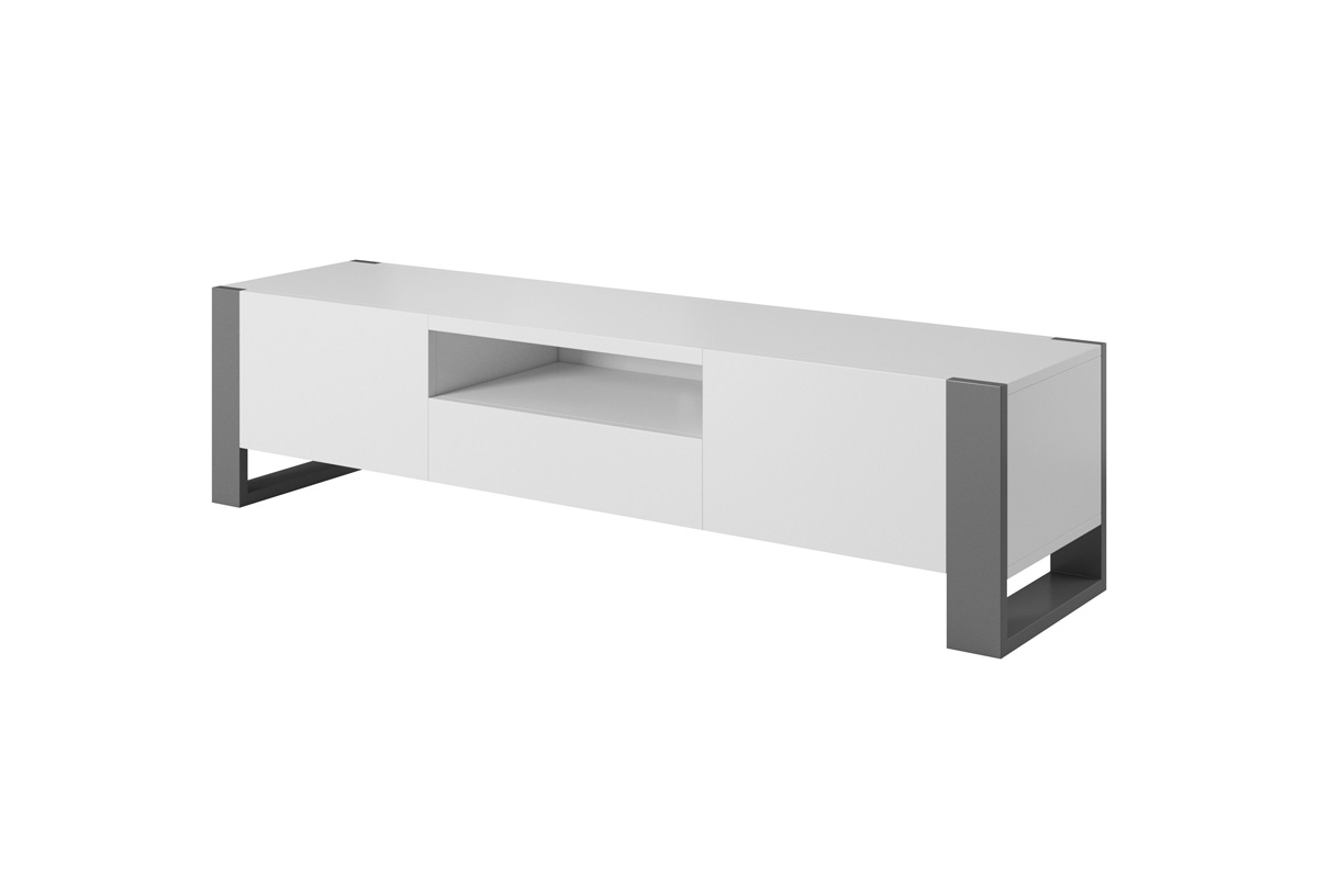 Moderný TV stolík Modi 188 cm - biely mat TV skrinka 