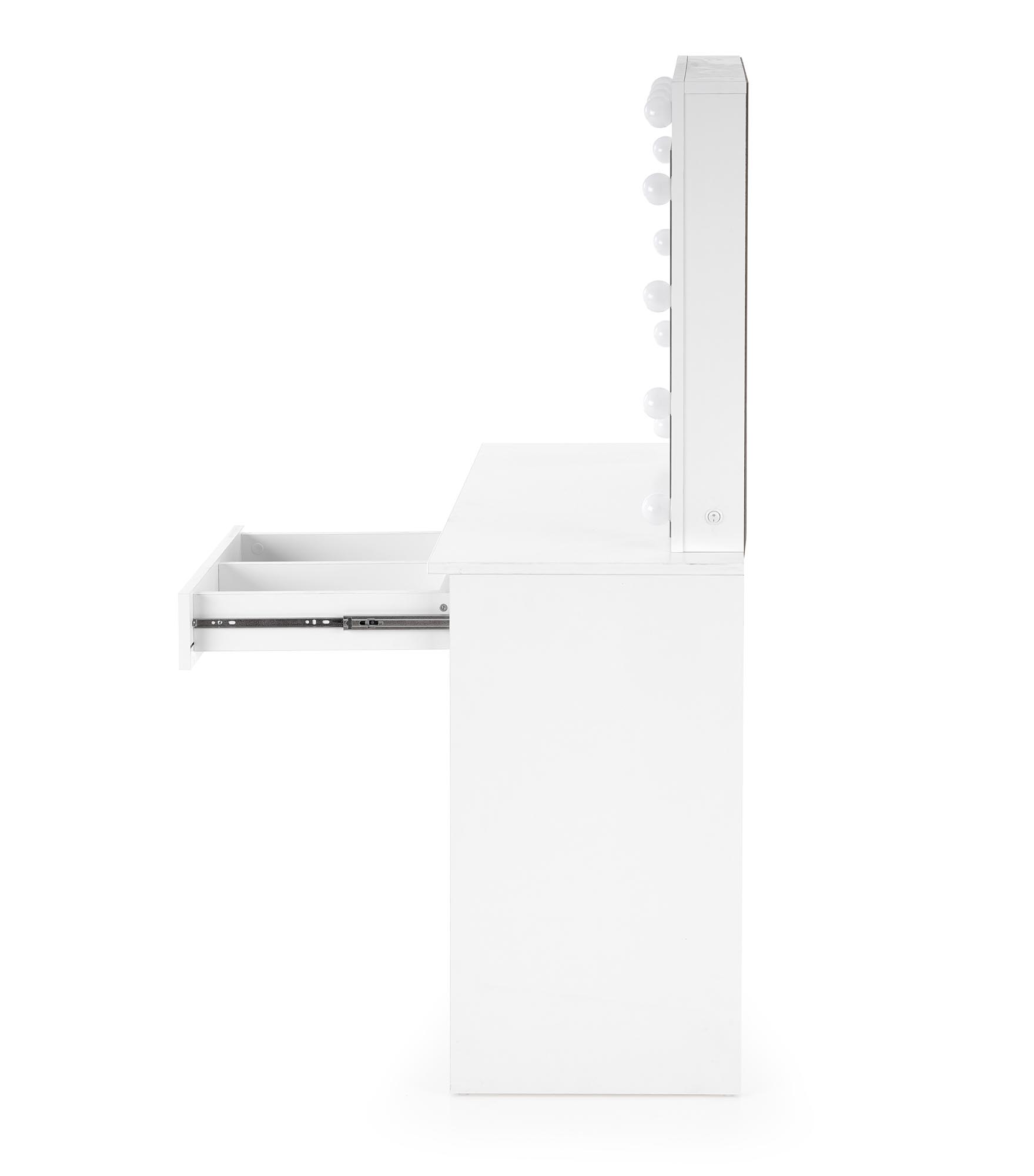 Hollywood modern sminkasztal, világítással - fehér moderní Toaletní stolek Hollywood s osvětlením - Bílý