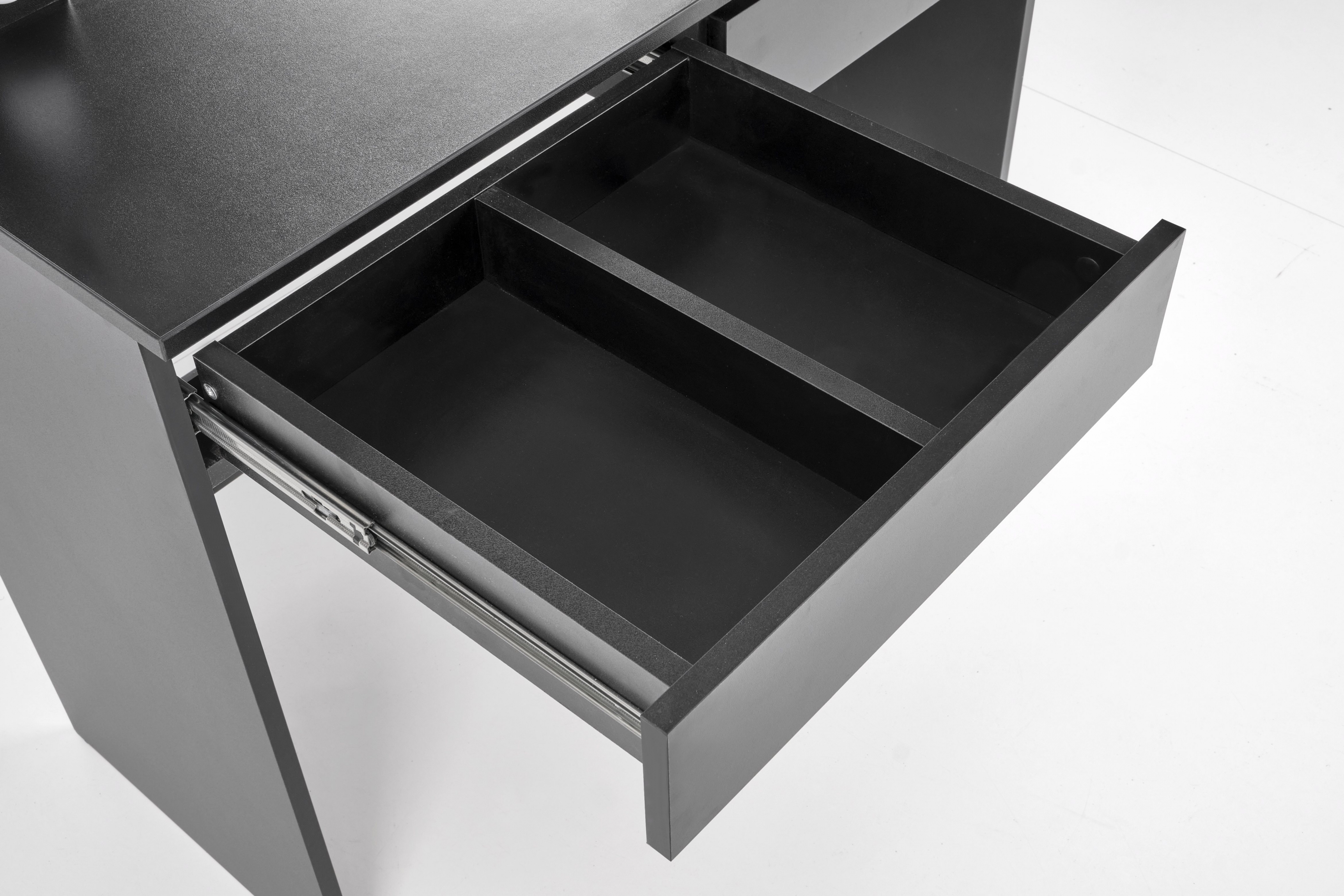 Toaletný stolík Velinio 95 cm - čierna moderná Toaletný Stolík Hollywood z szuflada i oswietleniem LED - Čierny