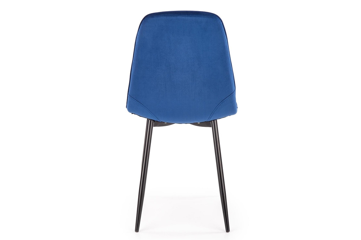 Jedálenská stolička Bemini - tmavomodrý zamat / čierna moderné Stolička čalúnená K417 - granátová velvet