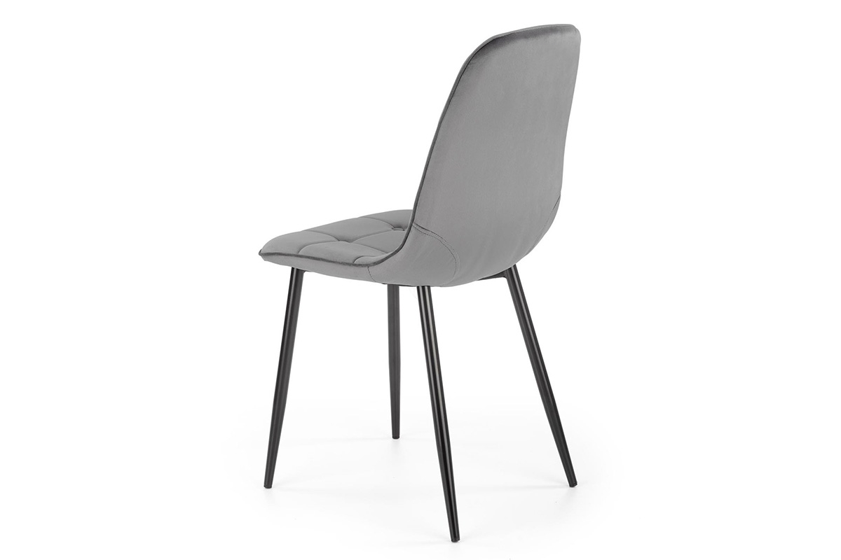 Jedálenská stolička Bemini - sivý zamat / čierna moderné Stolička čalúnená K417 - Popolový velvet