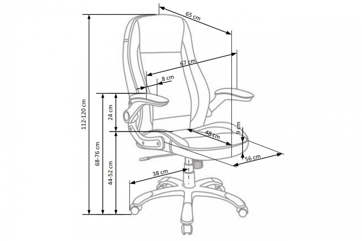 Kancelářské křeslo Samaro s područkami - černý moderní Kancelářske křeslo Saturn z podlokietnikami - Černý