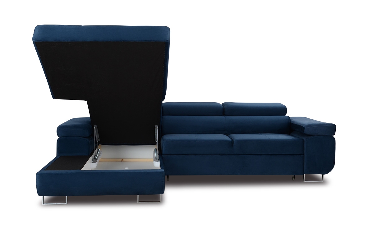 Moderná rohová sedacia súprava Annabelle L II - chrómové nožičky Rohová sedacia súprava s úložným priestorom