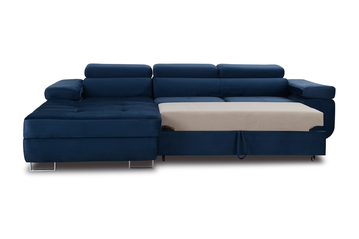 Moderná rohová sedacia súprava Annabelle L II - chrómové nožičky Funkcia spania