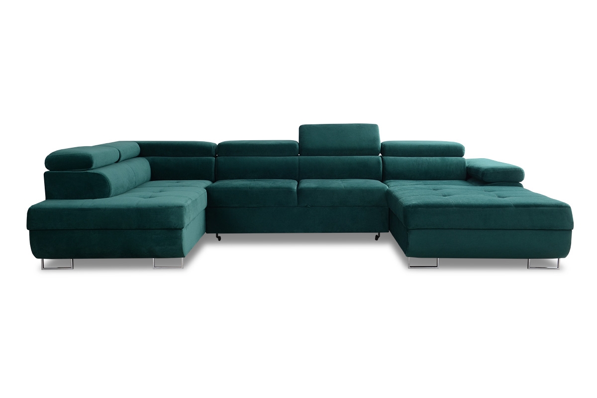 Rozkladacia rohová sedacia súprava Annabelle U II - chrómové nožičky Rohová sedacia súprava