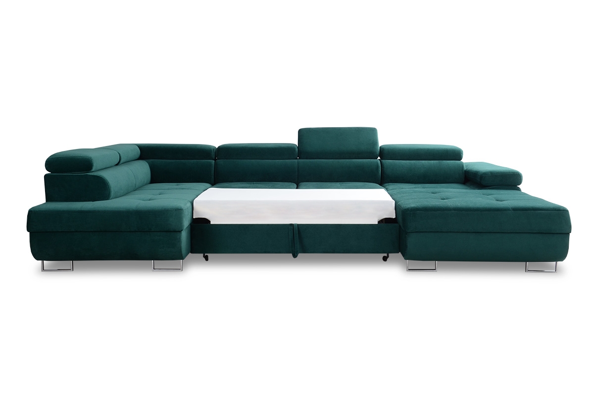 Rozkladacia rohová sedacia súprava Annabelle U II - chrómové nožičky Rohová rozkladacia sedacia súprava 