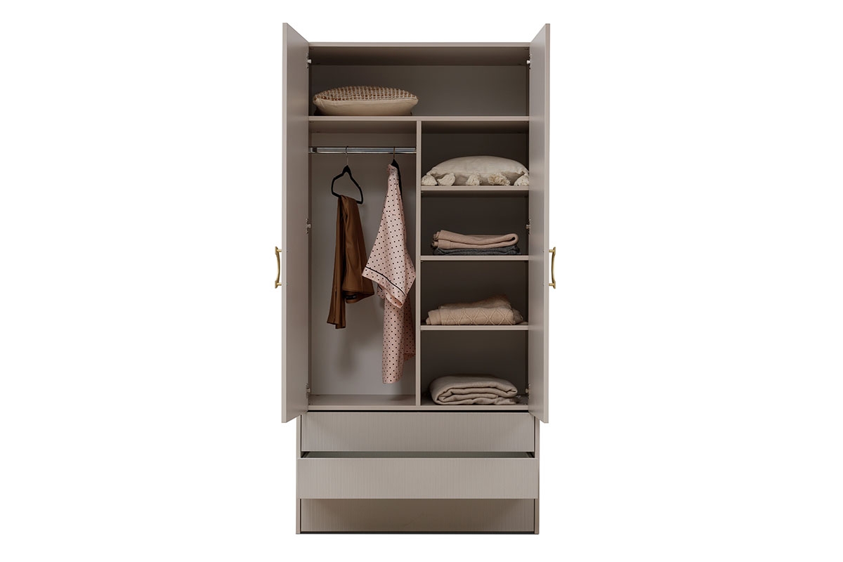 Šatní skříň se zásuvkami Nubo 100 cm - kašmír skříň kaszmirowa