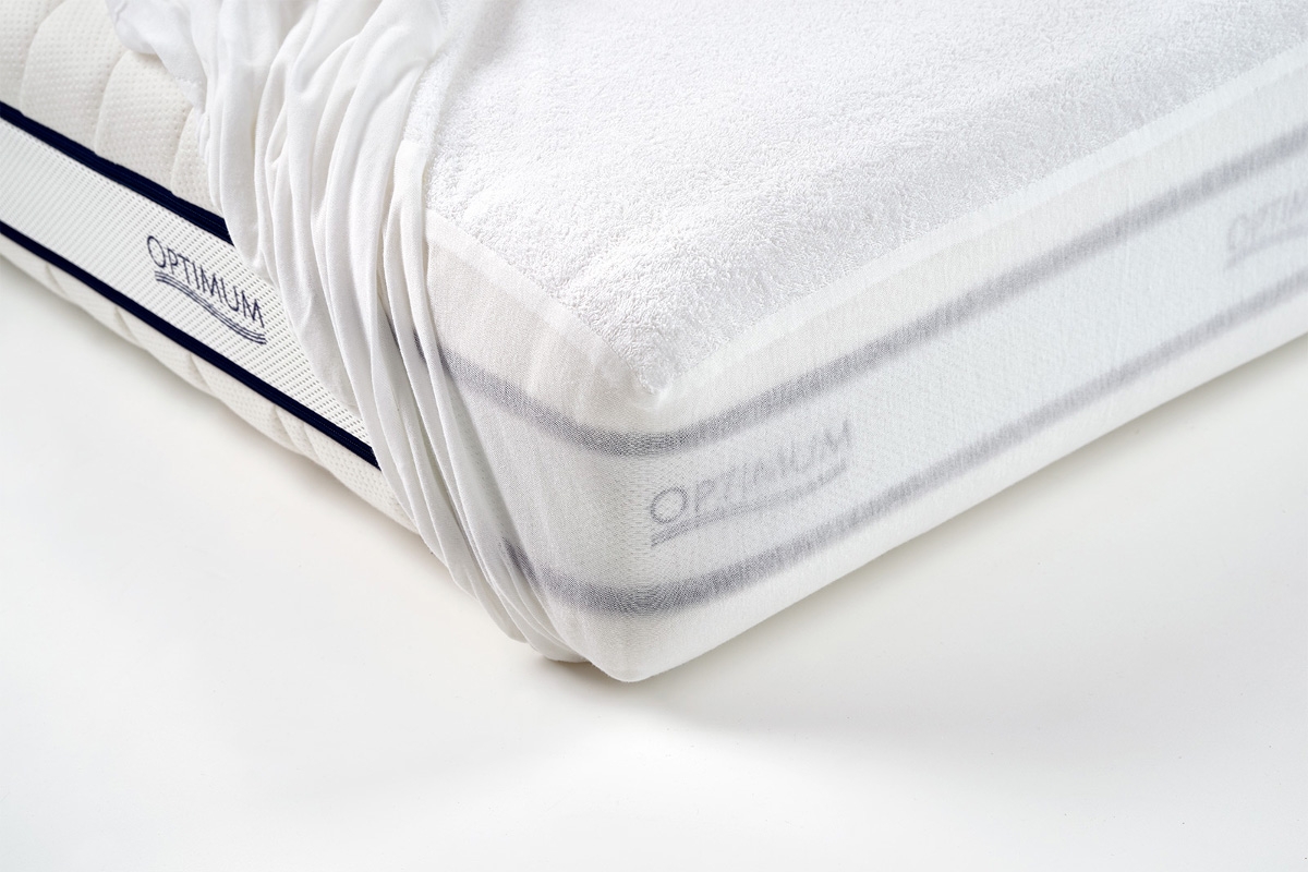 Nepremokavý froté poťah s bokmi - biely poťah optimum