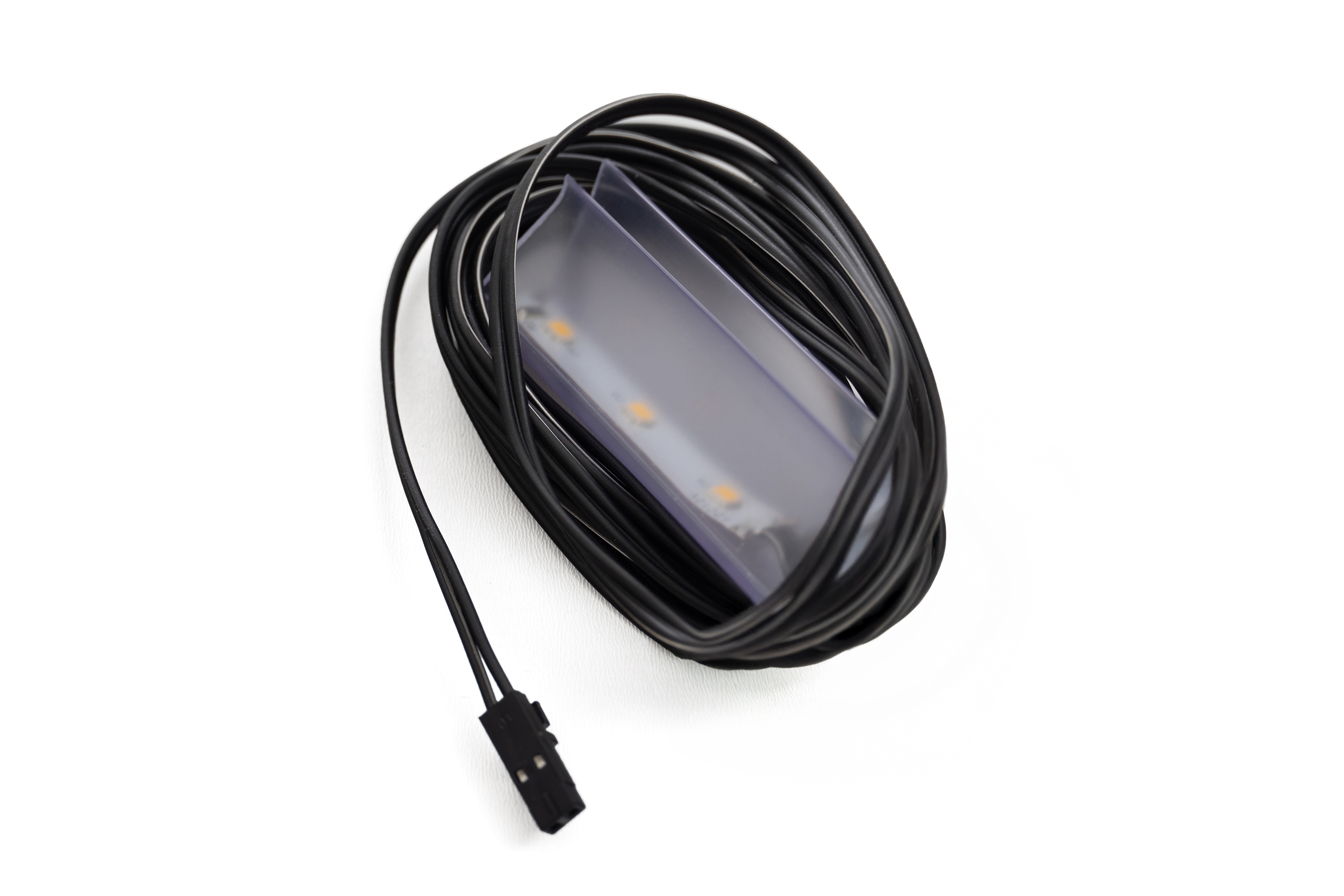 Osvětlení skleněné police 4x klips PVC / teplá barva Osvětlení police szklanej 4 x Klips PCV / barwa ciepla