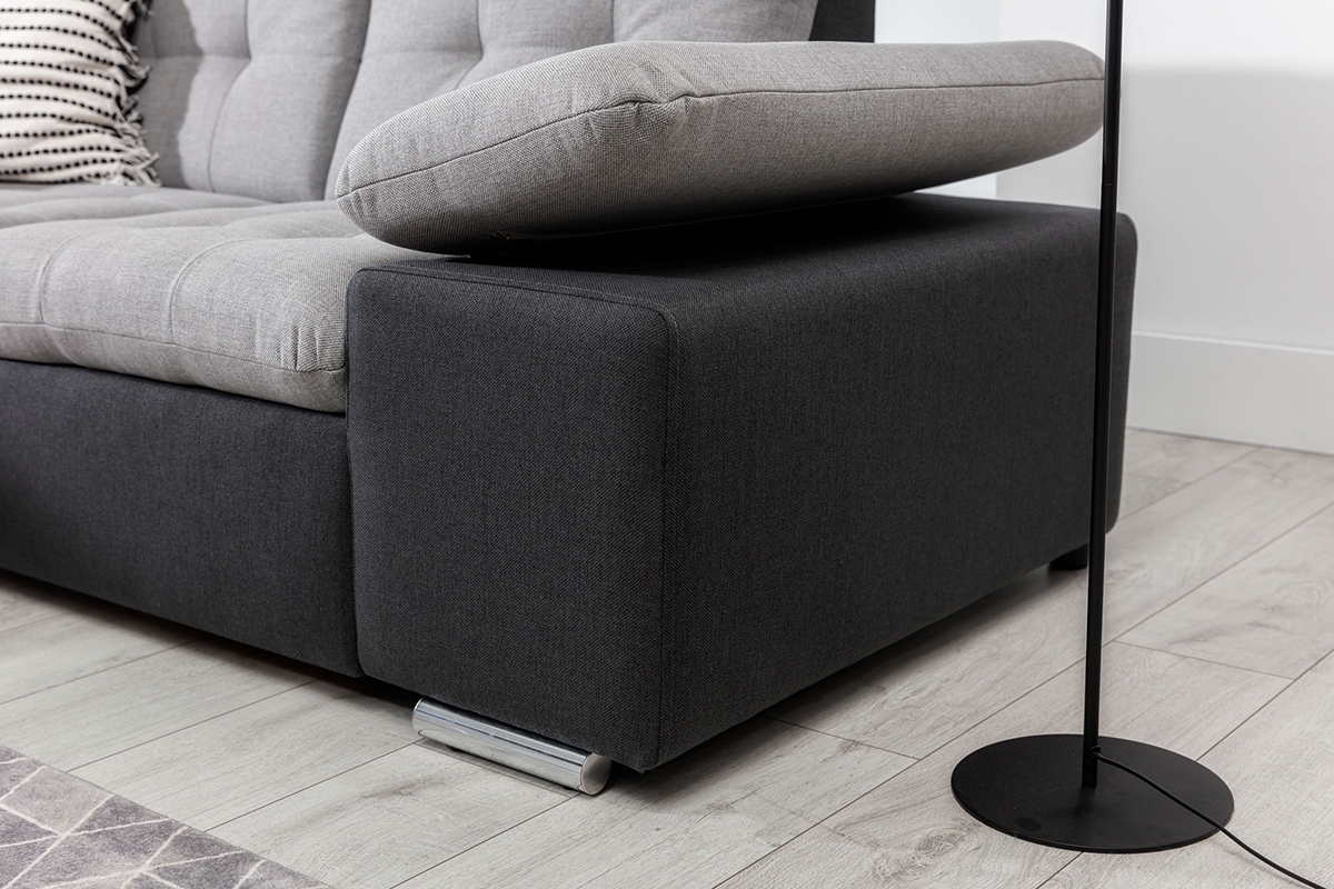 Rohová sedacia súprava Palermo L ľavá - šedá / grafitová pletenina Inari 91/95 Rohová sedacia súprava ľavostranná . Palermo L 