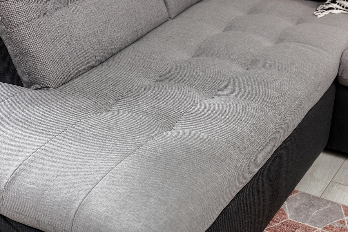 Rohová sedacia súprava Palermo L ľavá - šedá / grafitová pletenina Inari 91/95 Rohová sedacia súprava ľavostranná . Palermo L 