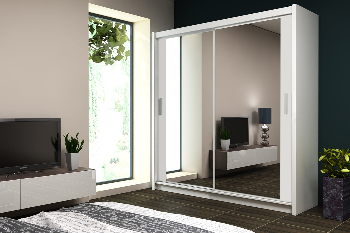 Skriňa Paris biely mat 120 Skriňa Paris vizualizácia