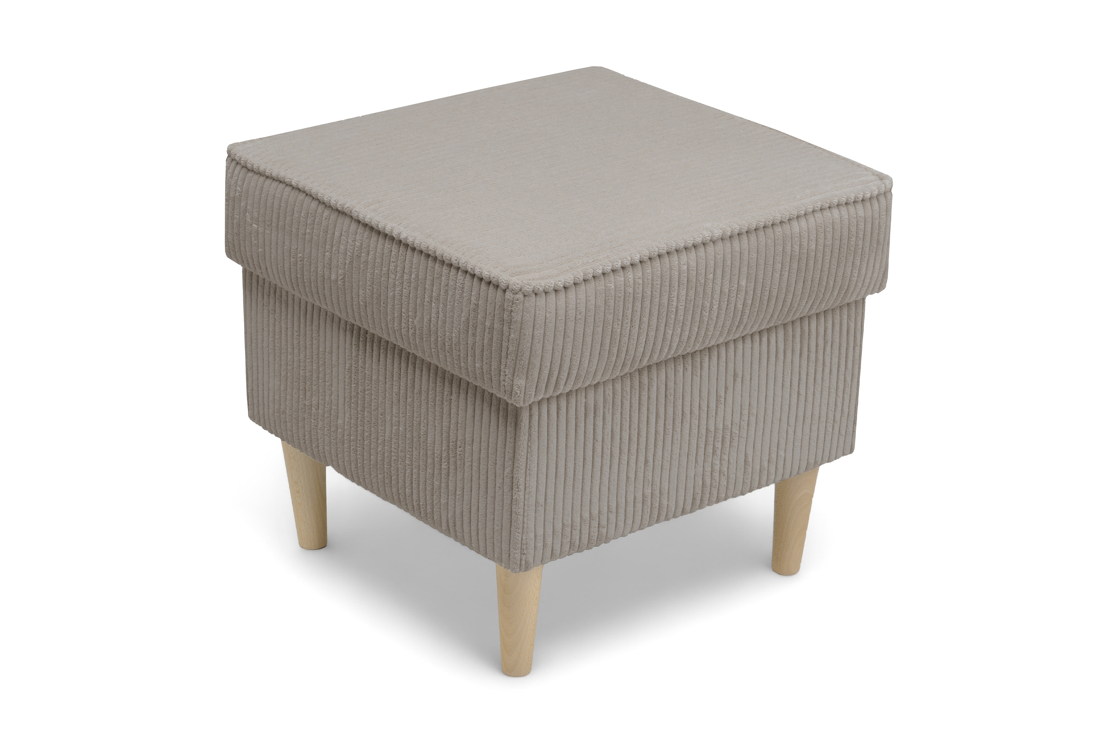 Podnožka křesla ušák Vilano - béžový manšestr Poso 2 / nohy buk Podnožka do fotela Ušák Vilano - béžový manšestr Poso 2 / Nohy buk 