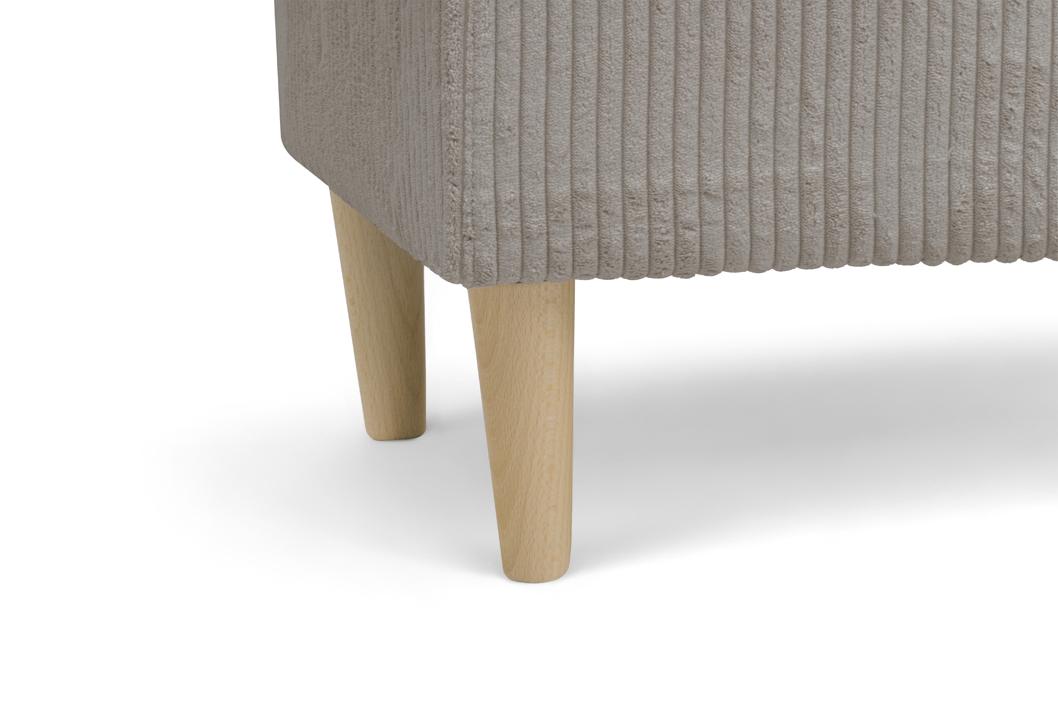 Podnožka křesla ušák Vilano - béžový manšestr Poso 2 / nohy buk Podnožka do fotela Ušák Vilano - béžový manšestr Poso 2 / Nohy buk 