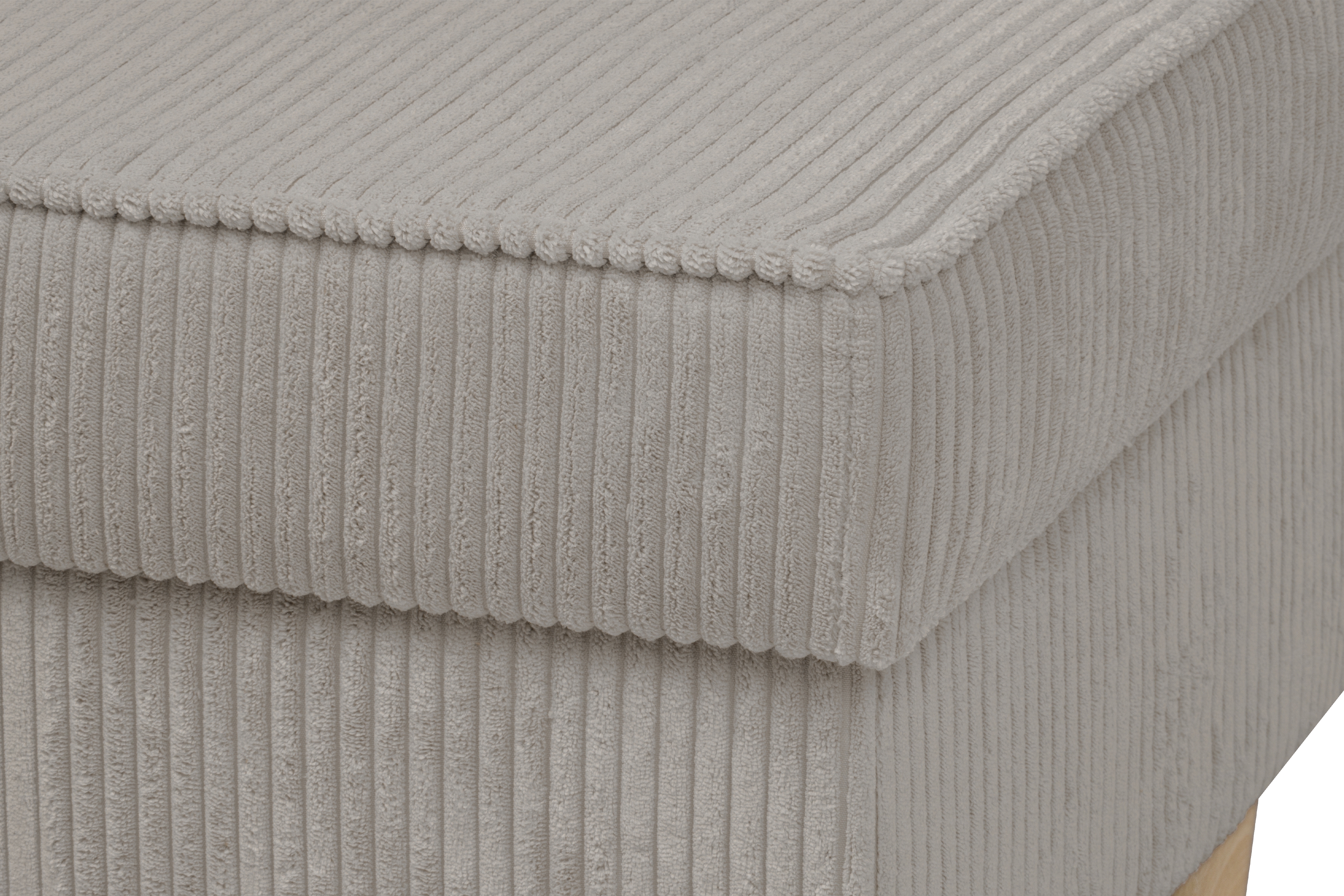 Podnožka křesla ušák Vilano - béžový manšestr Poso 2 / nohy buk Podnožka do fotela Ušák Vilano - béžový manšestr Poso 2 / Nohy buk 