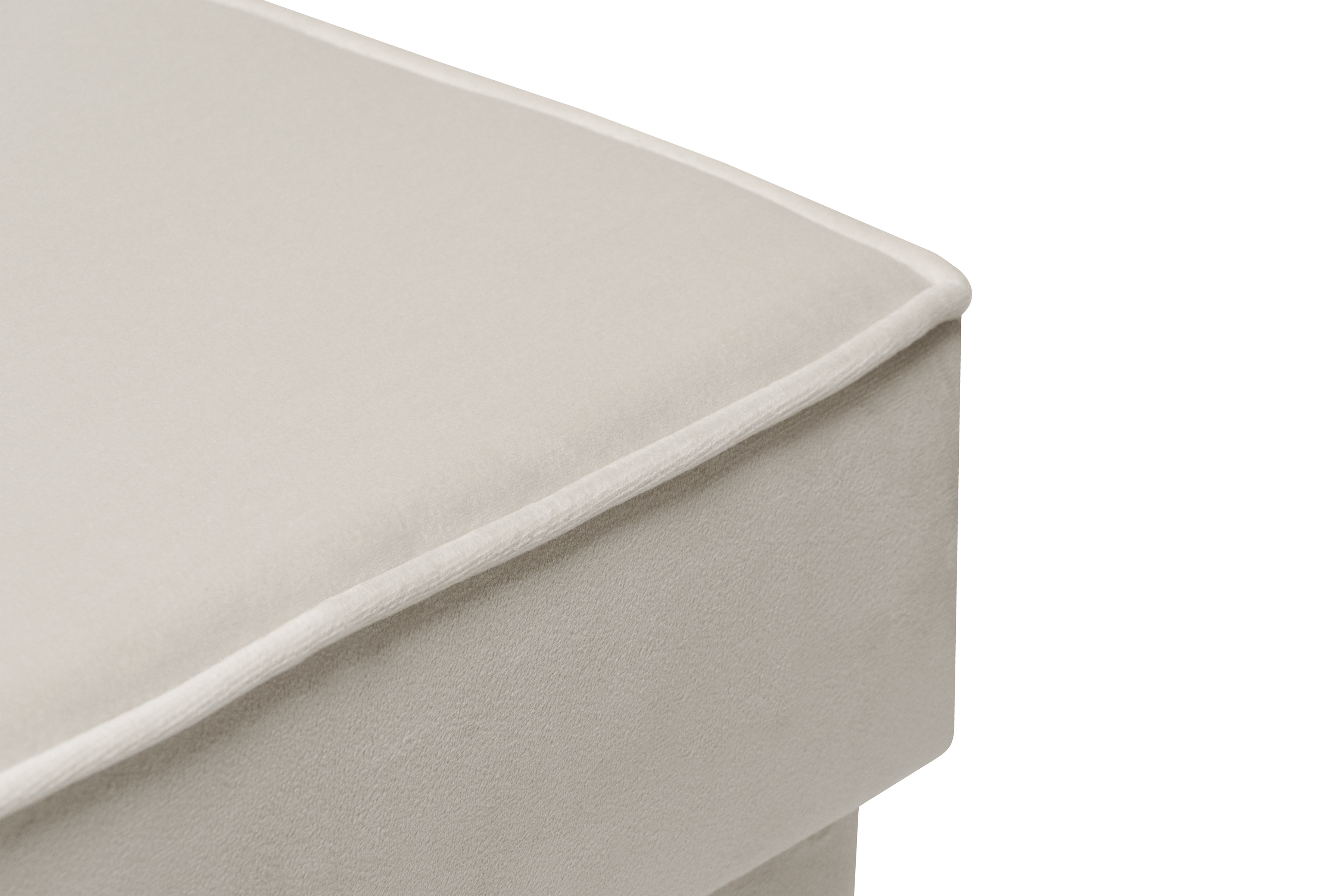 Podnožka k ušáku Vilano - béžová Velluto 2 / nožky buk Podnožka do fotela Ušák Vilano - béžový samet Velluto 2 / Nohy buk 