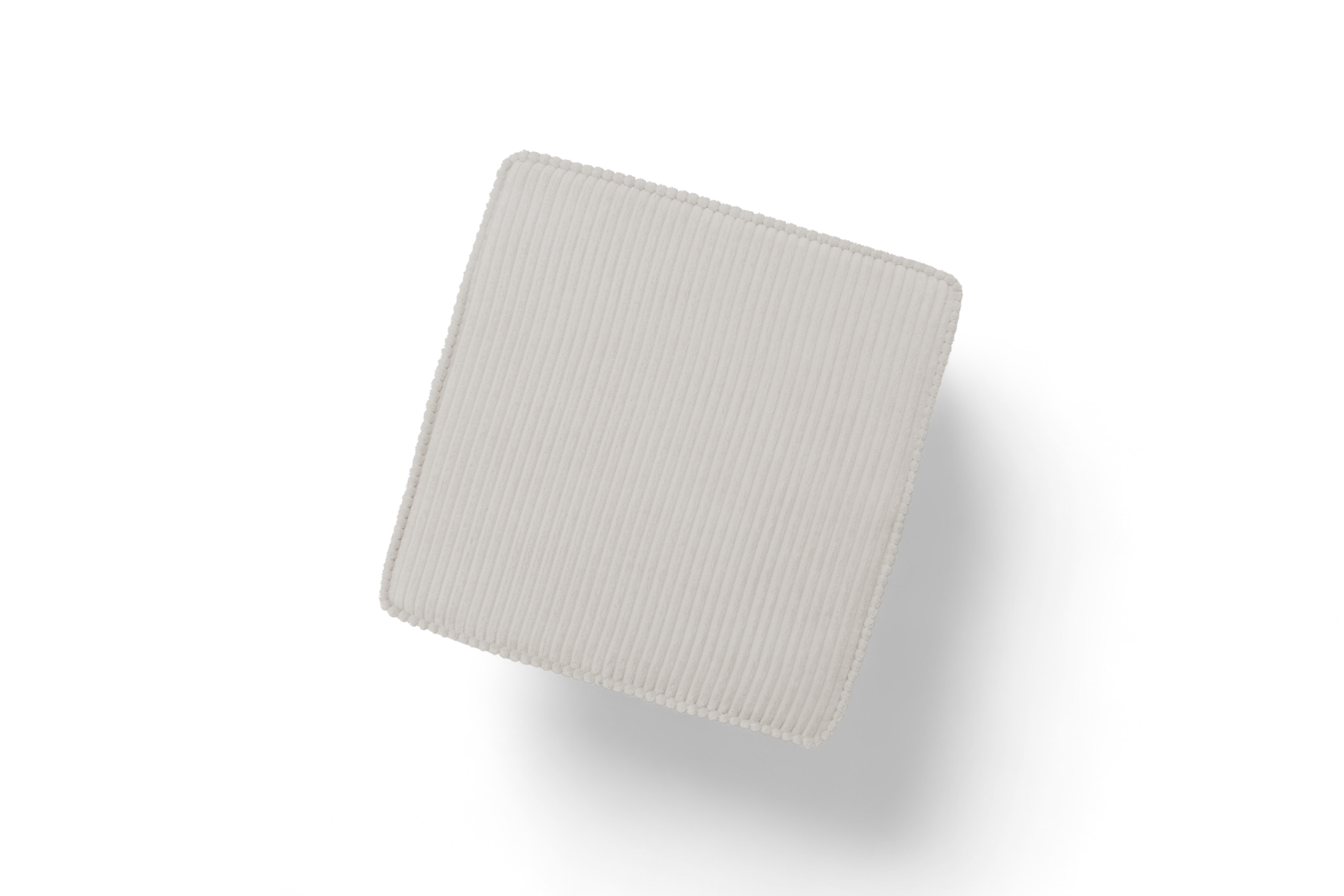 Podnožka křesla ušák Vilano - krémový manšestr Poso 100 / nohy buk Podnožka do fotela Ušák Vilano - jasný béžový manšestr Poso 100 / Nohy buk