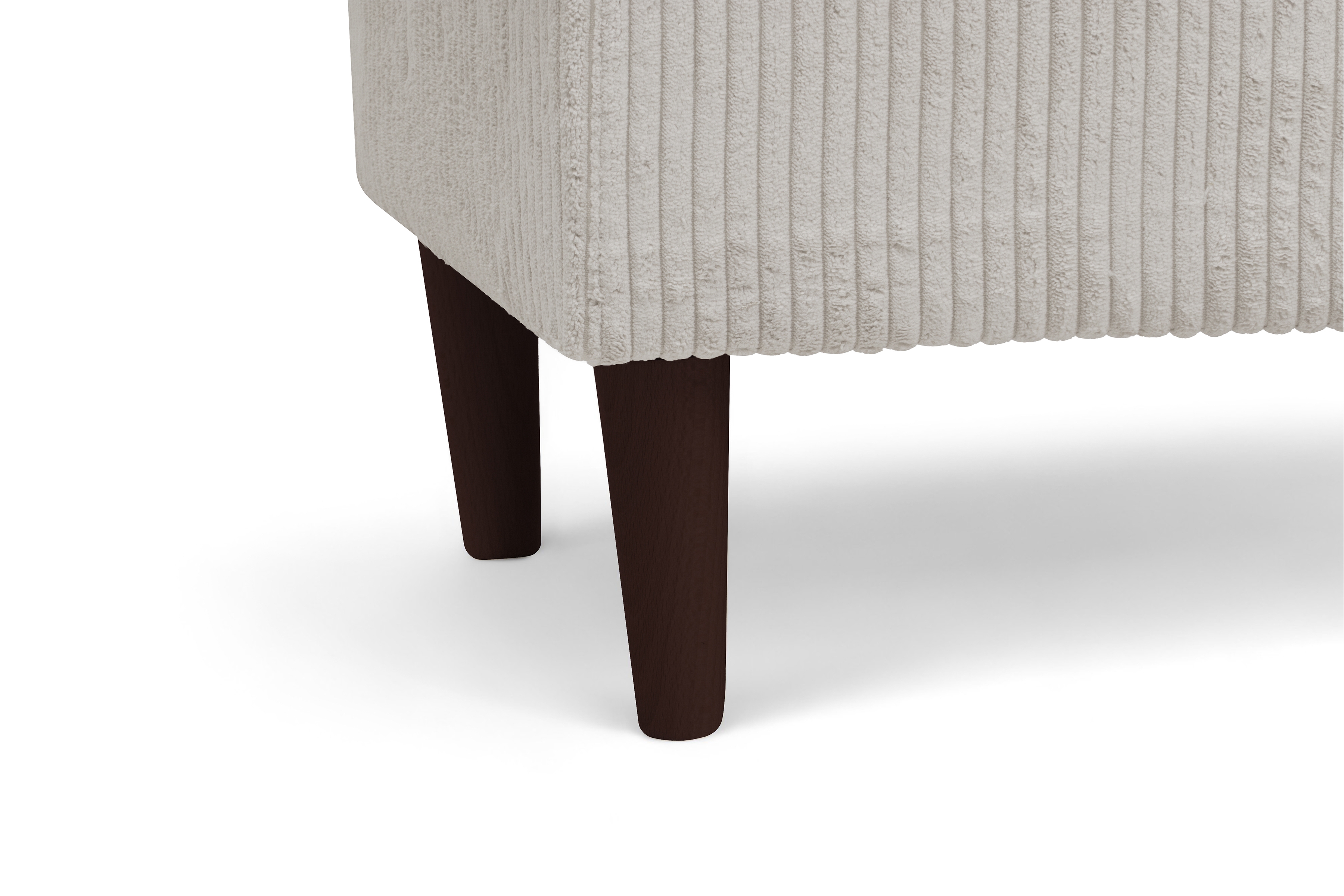 Podnožka křesla ušák Vilano - krémový manšestr Poso 100 / nohy venge Podnožka do fotela Ušák Vilano - jasný béžový manšestr Poso 100 / Nohy Venge 