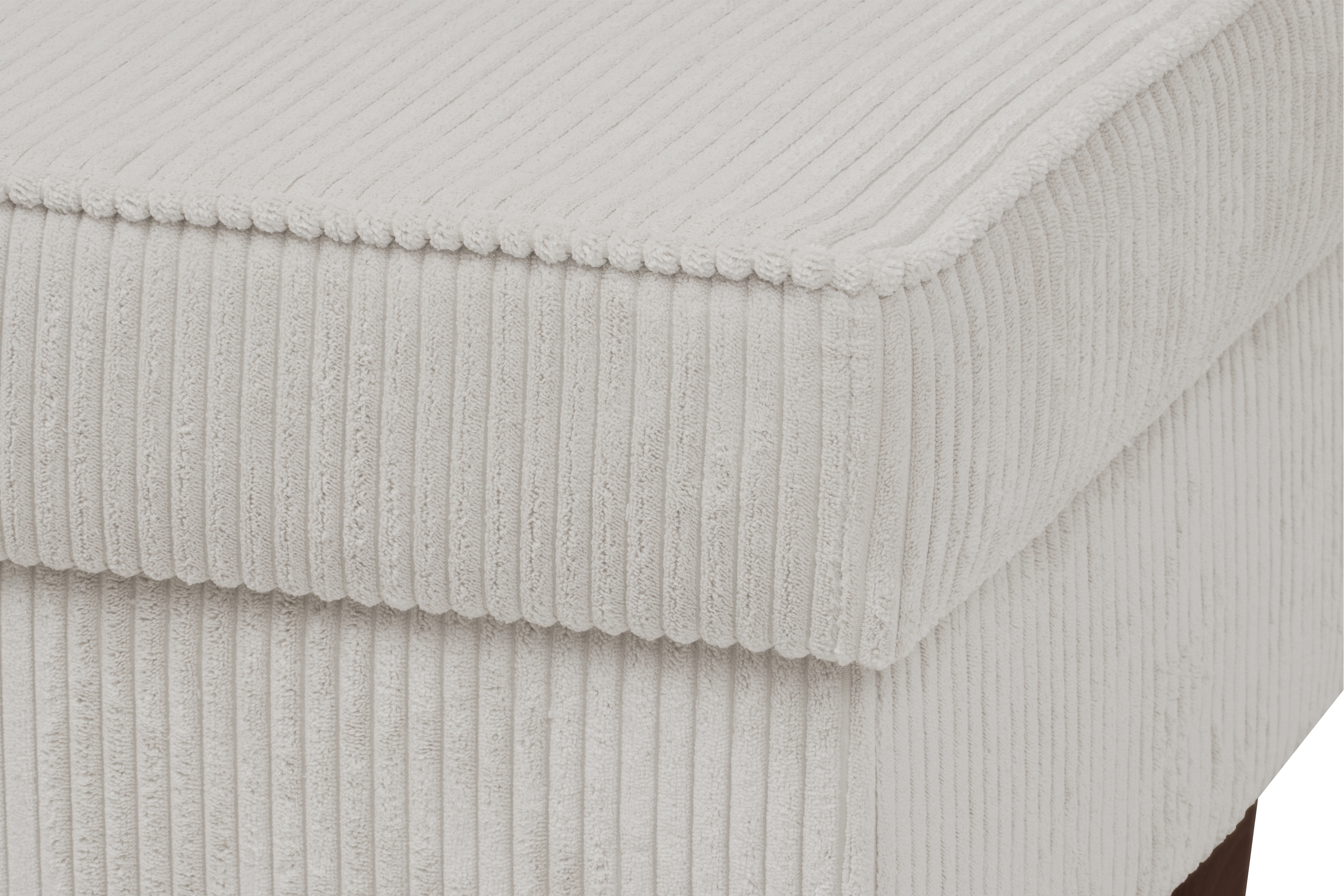 Podnožka křesla ušák Vilano - krémový manšestr Poso 100 / nohy venge Podnožka do fotela Ušák Vilano - jasný béžový manšestr Poso 100 / Nohy Venge 