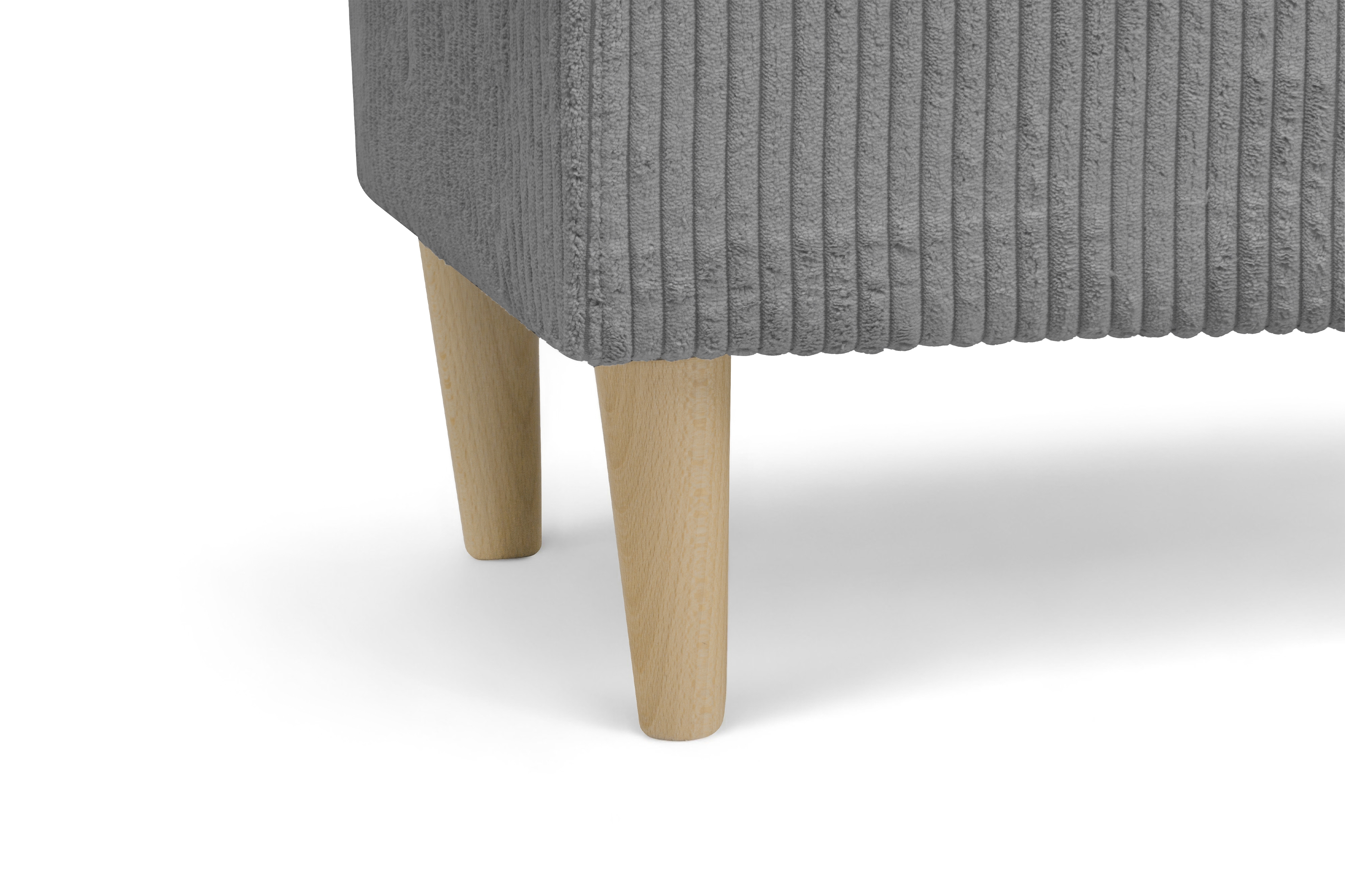 Podnožka křesla ušák Vilano - popelový manšestr Poso 55 / nohy buk Podnožka do fotela Ušák Vilano - Popelový manšestr Poso 55 / Nohy buk