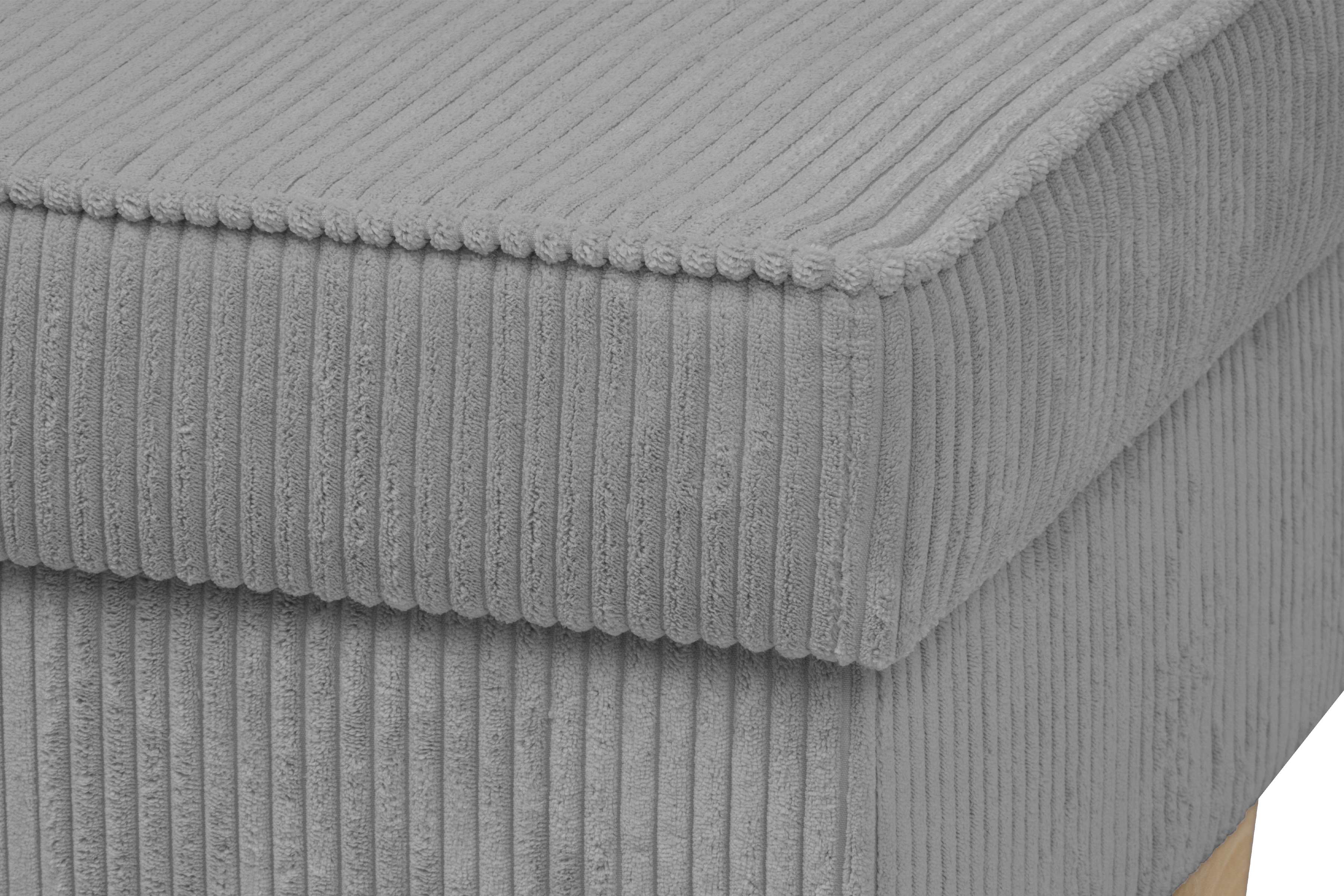 Podnožka křesla ušák Vilano - popelový manšestr Poso 55 / nohy buk Podnožka do fotela Ušák Vilano - Popelový manšestr Poso 55 / Nohy buk