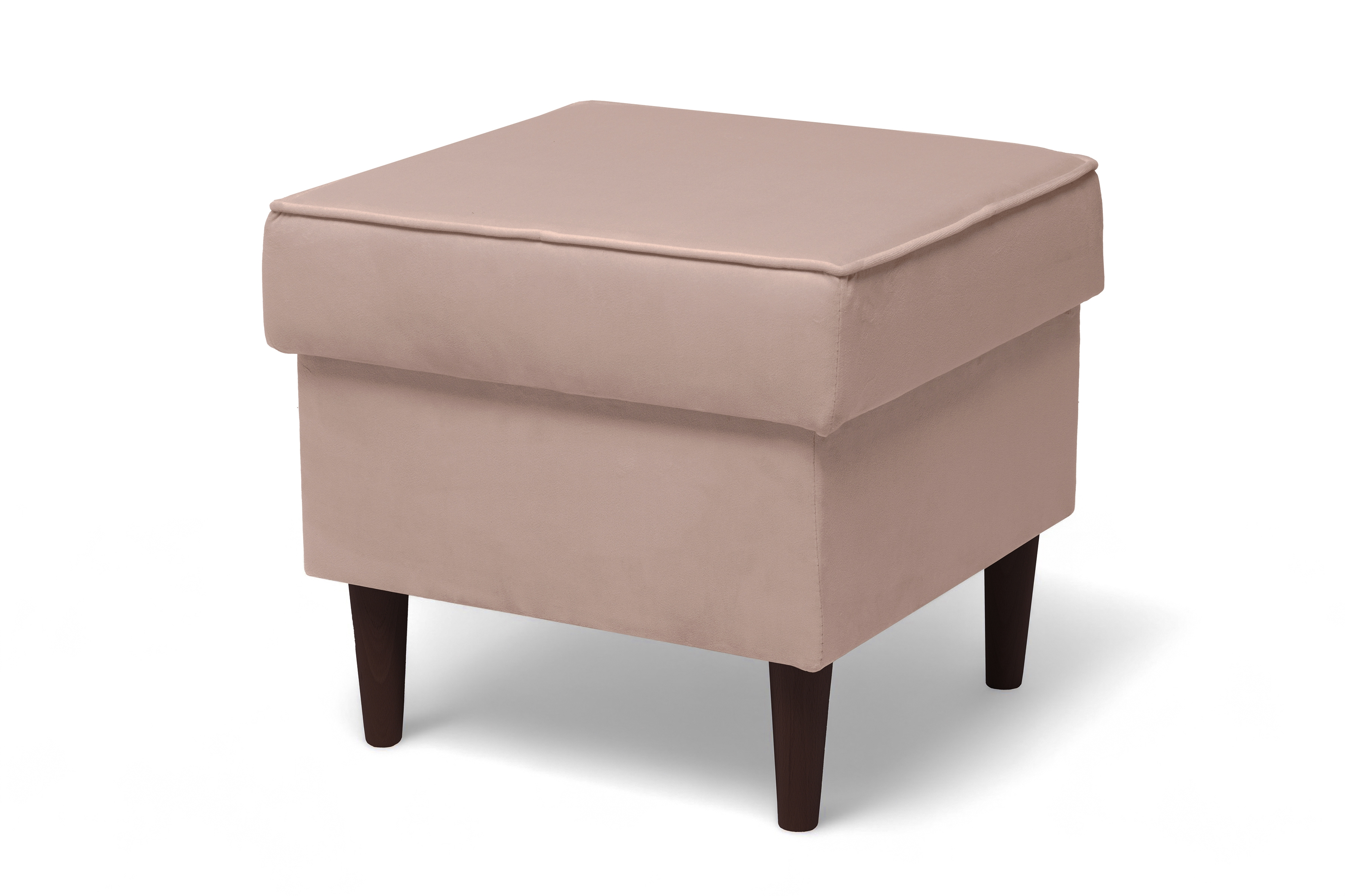 Podnožka křesla ušák Vilano - růžový hydrofobní samet Matt Velvet 61 / nohy venge Podnožka do fotela Ušák Vilano - Růžová samet hydrofobní  Matt Velvet 61 / Nohy Venge 