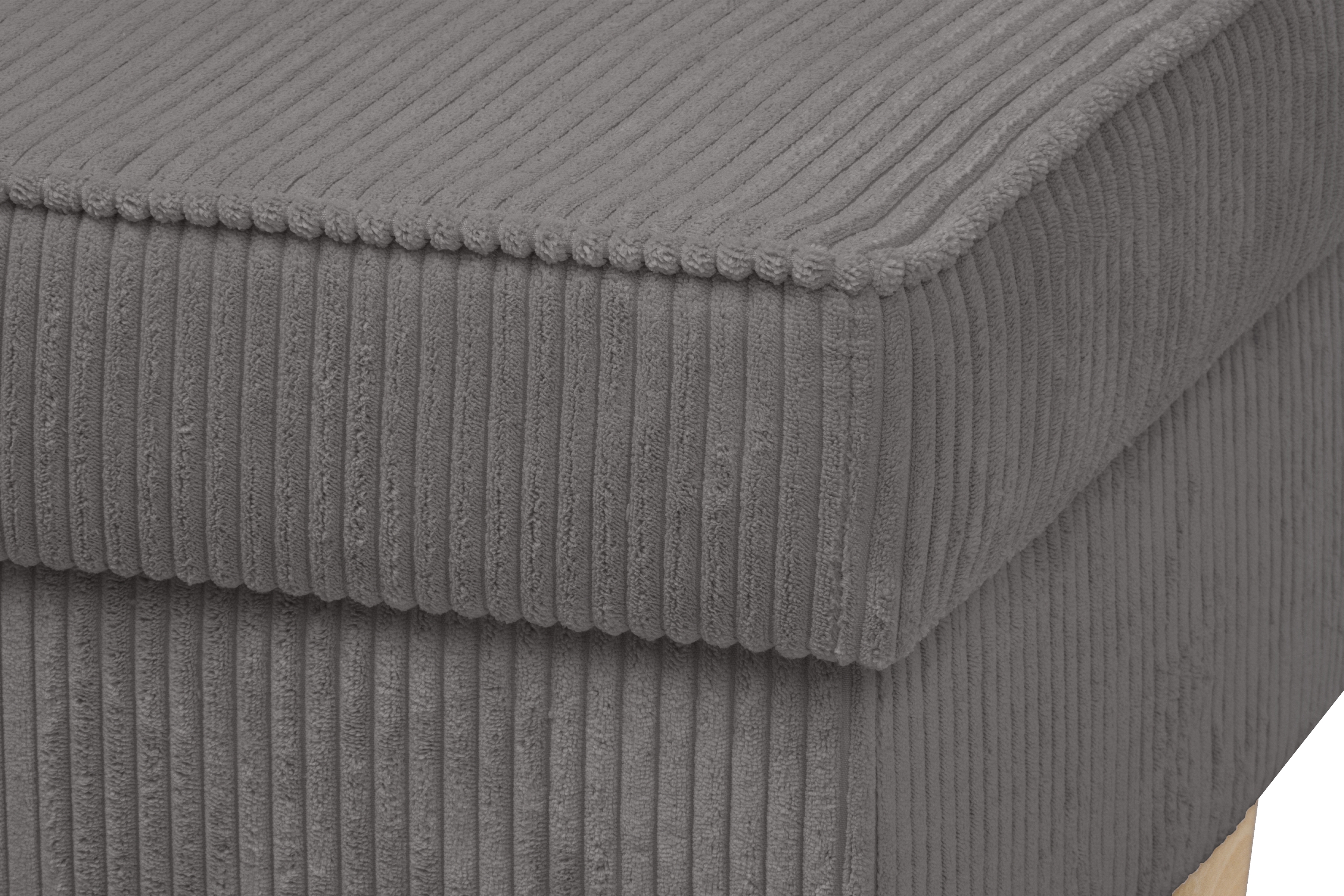 Podnožka křesla ušák Vilano - šedý manšestr Poso 22 / nohy buk Podnožka do fotela Ušák Vilano - šedý manšestr Poso 22 / Nohy buk