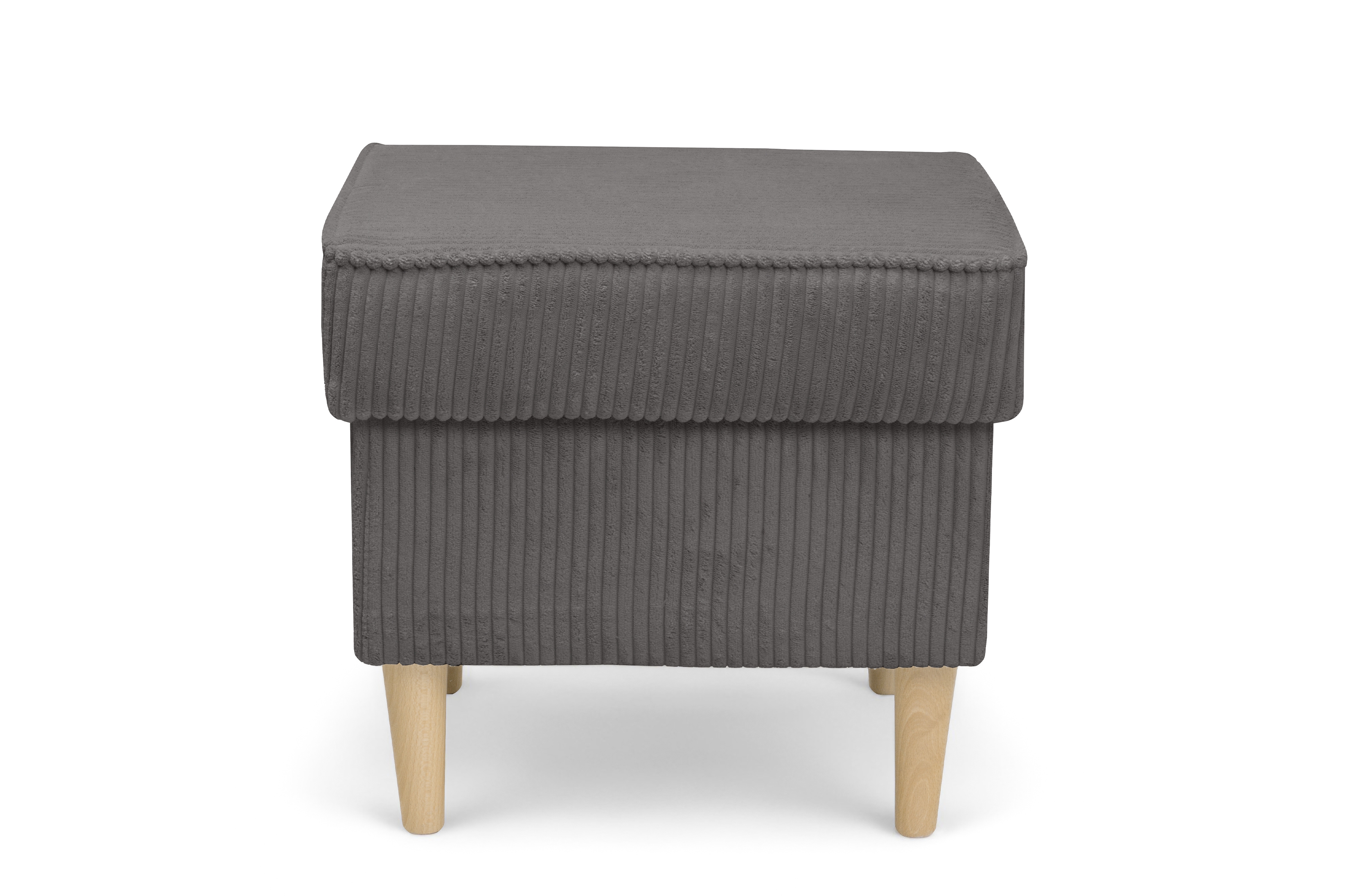 Podnožka křesla ušák Vilano - šedý manšestr Poso 22 / nohy buk Podnožka do fotela Ušák Vilano - šedý manšestr Poso 22 / Nohy buk