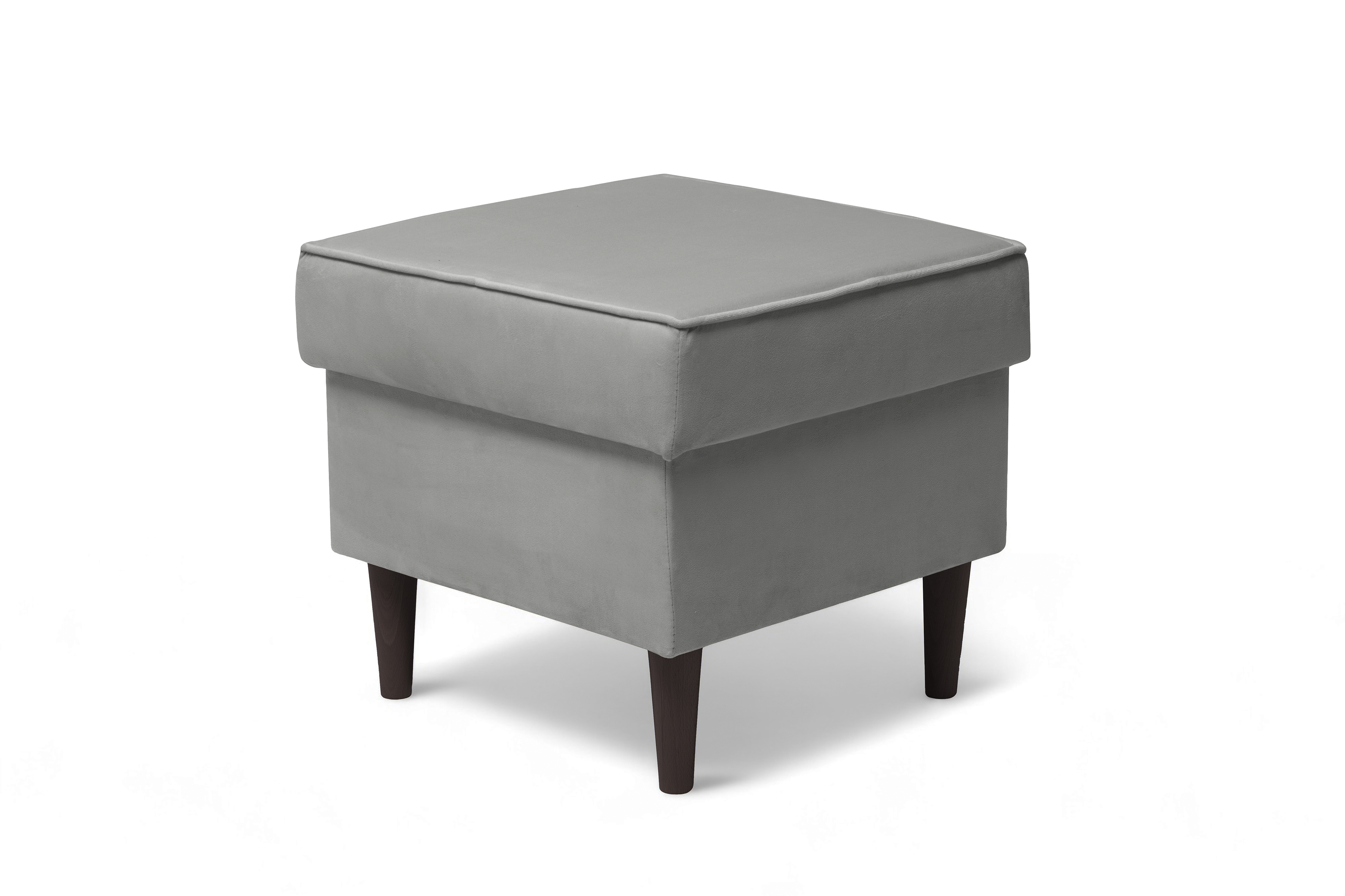 Podnožka křesla ušák Vilano - šedý samet Velluto 16 / nohy venge Podnožka do fotela Ušák Vilano - šedý samet Velluto 16 / Nohy Venge 