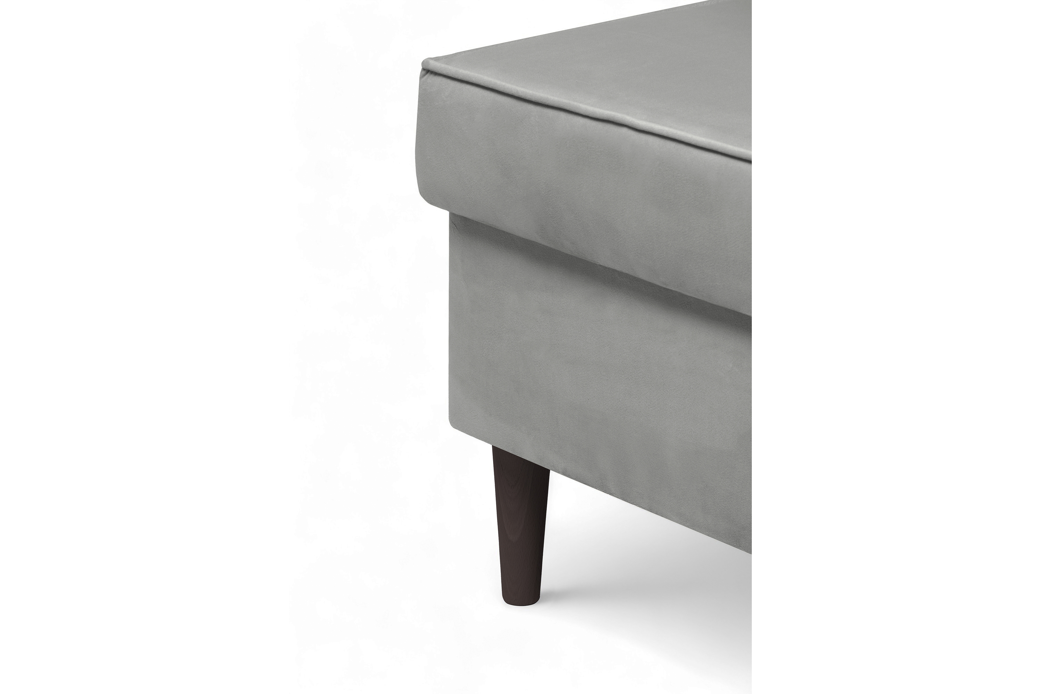 Podnožka křesla ušák Vilano - šedý samet Velluto 16 / nohy venge Podnožka do fotela Ušák Vilano - šedý samet Velluto 16 / Nohy Venge 