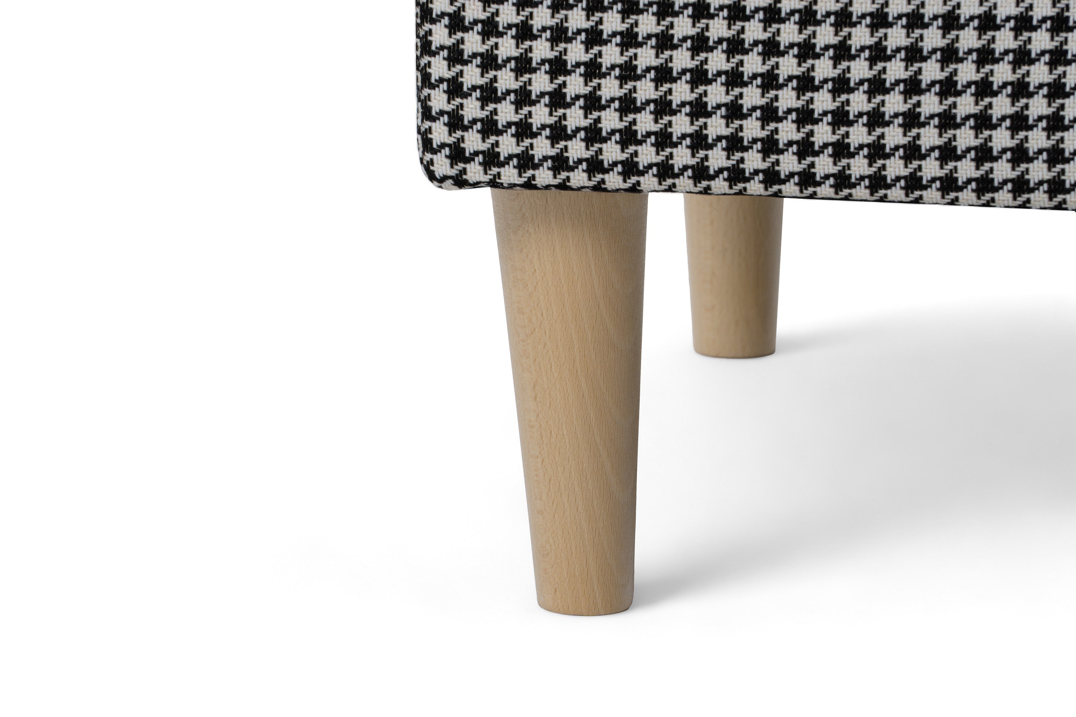 Podnožka křesla ušák Vilano - vzor Kenia 700 / nohy buk Podnožka do fotela Ušák Vilano - wzor pepitka Kenia 700 / Nohy buk 