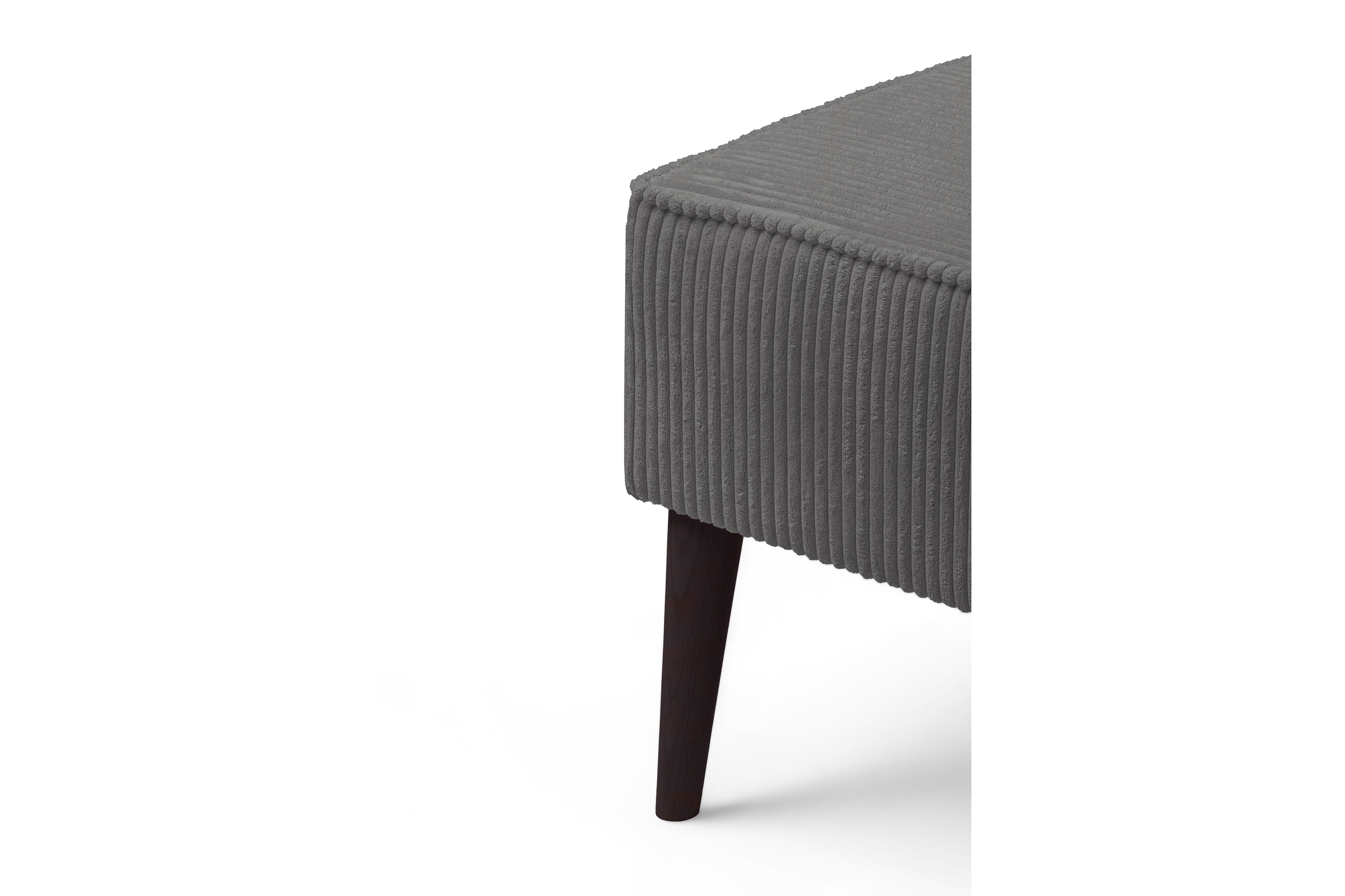 Podnožka čalouněná Dylian - šedý manšestr Poso 22 / nohy venge Podnožka čalouněná Dylian - šedý manšestr Poso 22 / Nohy Venge